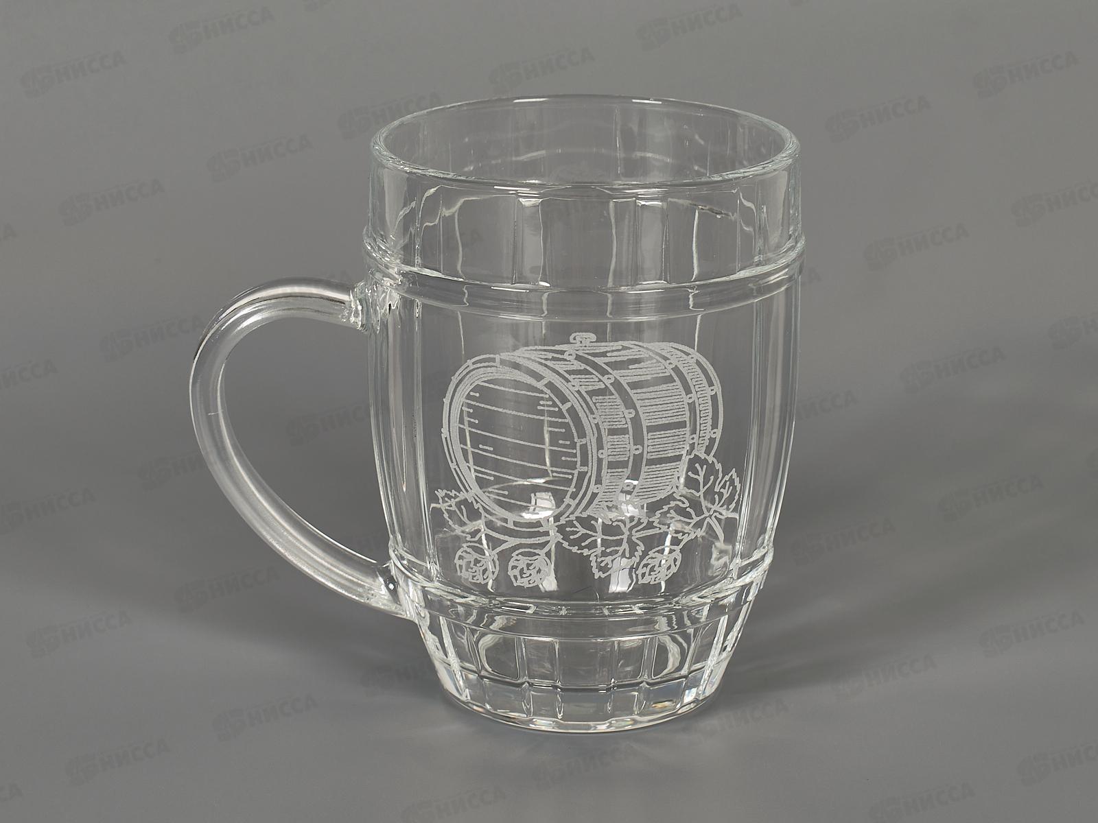 Кружка для пива 500мл 3226/1-Г Бочка хмеля 1шт