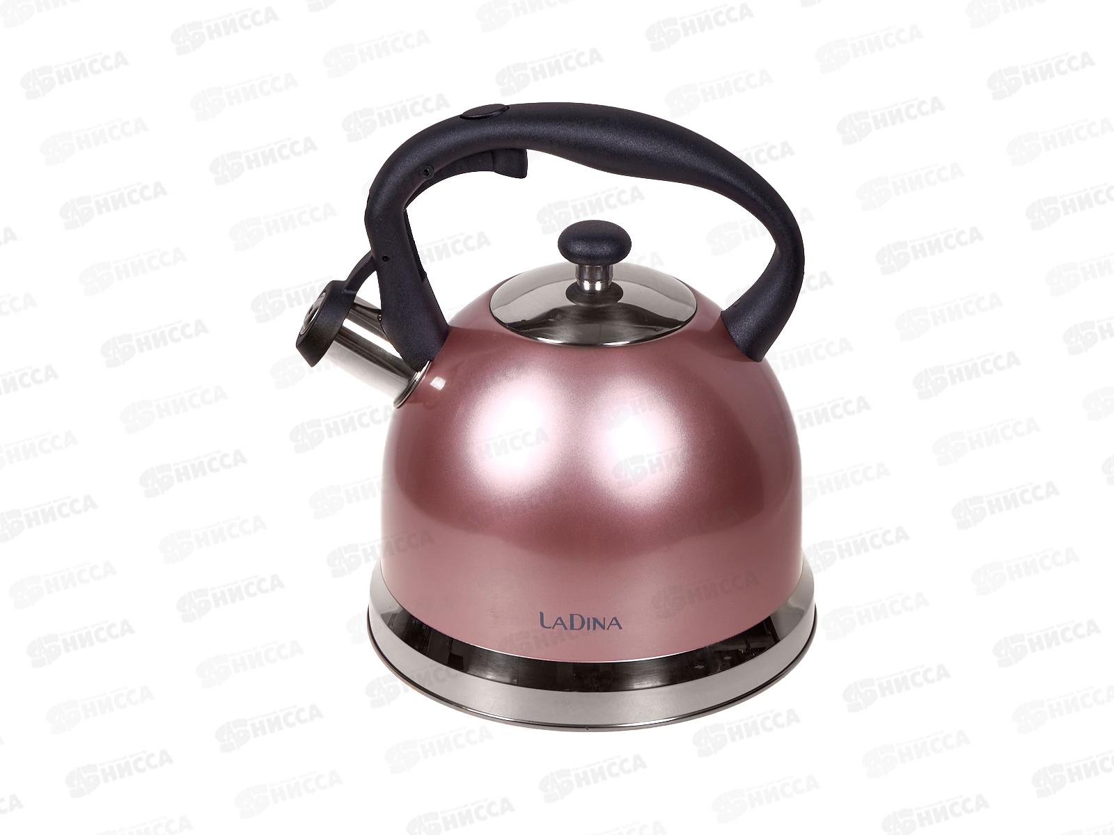 Чайник 3л металл со свистком нержавеющая сталь 53006 *12