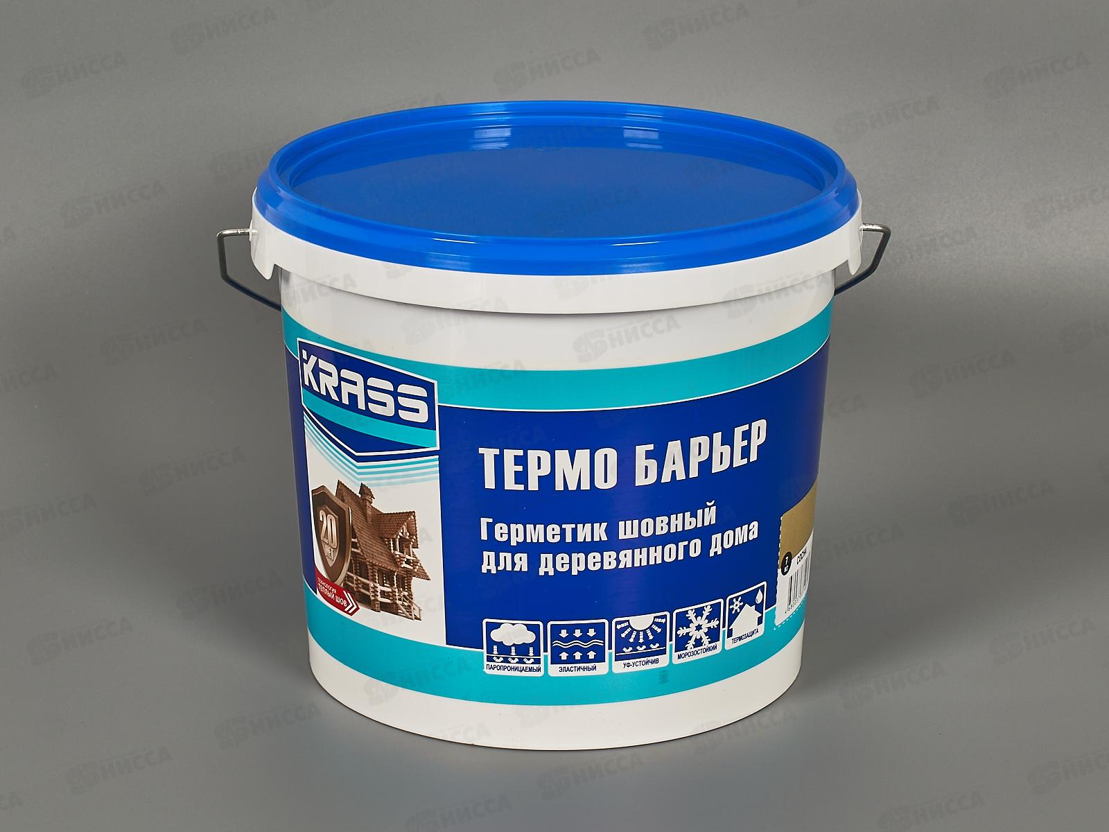 Герметик KRASS Термо Барьер 7кг акриловый для деревянного дома Сосна *90