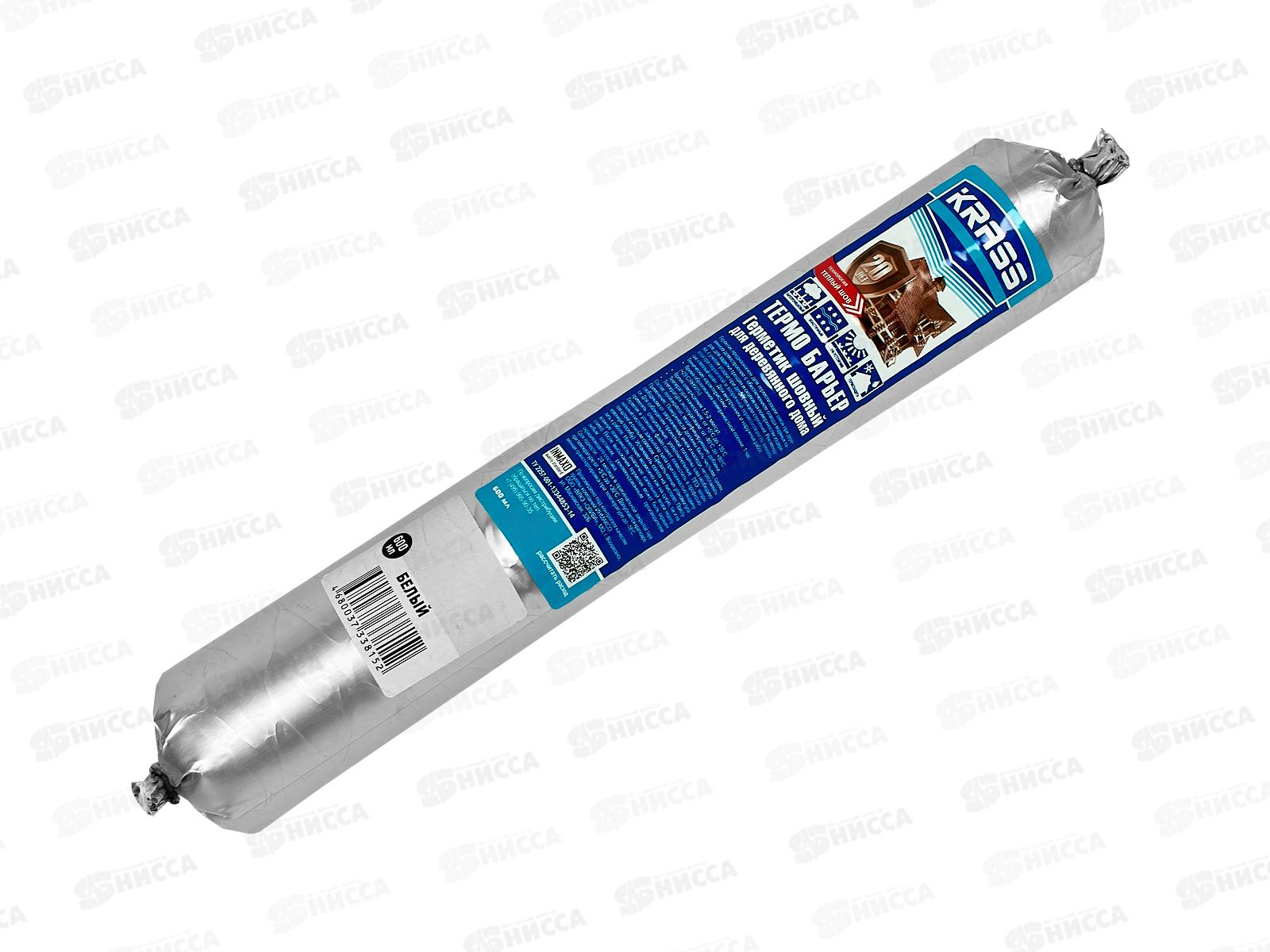 Герметик KRASS Термо Барьер 600мл акриловый для деревянного дома Белый  *90