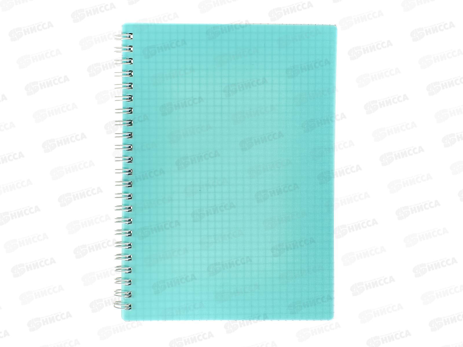 Тетрадь 80листов клетка Hatber Canvas бирюза,05323 *2/40