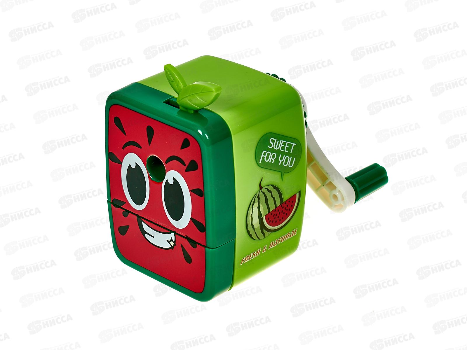 Точилка механическая SILWERHOF Монстрики Vitamin А арбуз 1 отв. 1832442 *12