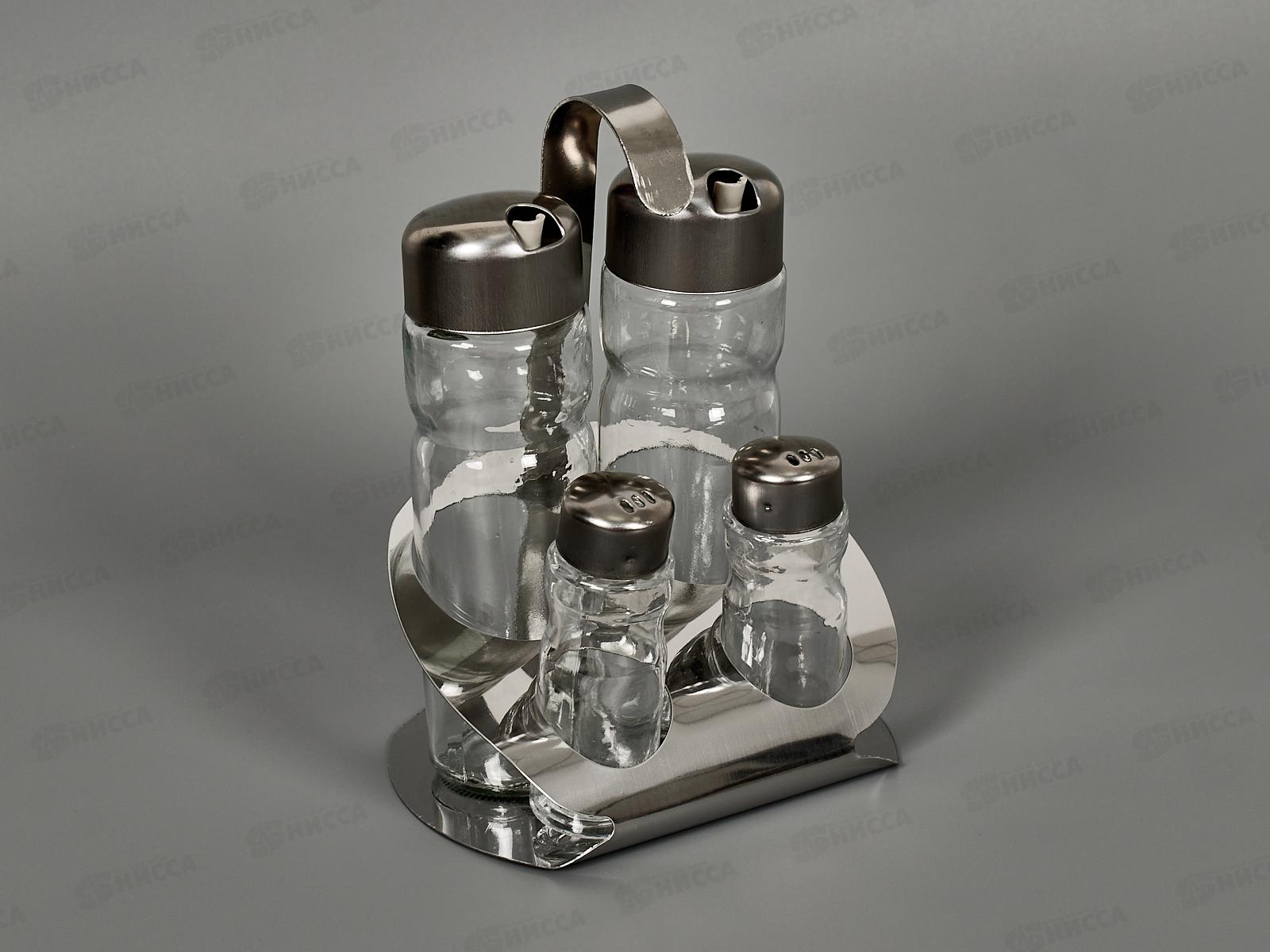 Набор емкостей для специй 60мл*2+150мл*2 на подставке 323-80 *1/36
