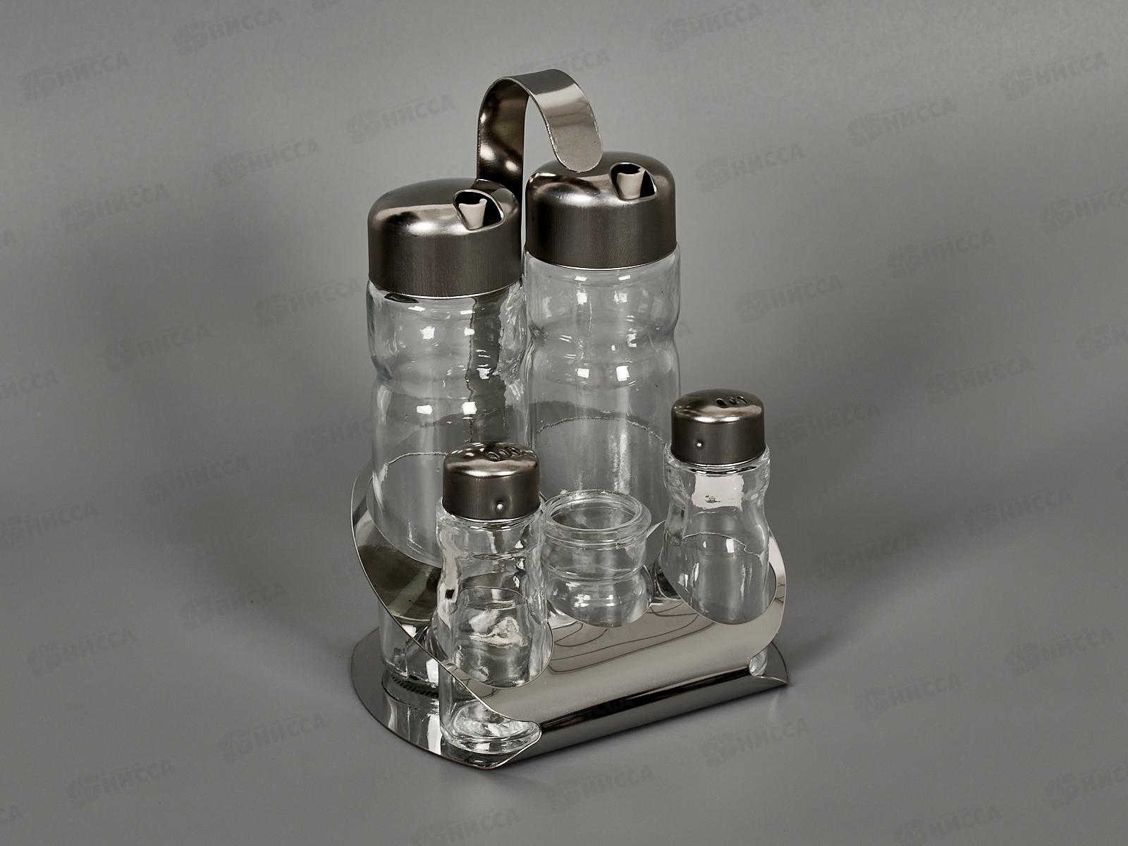 Набор емкостей для специй 60мл*2+150мл на подставке 323-81 *1/36