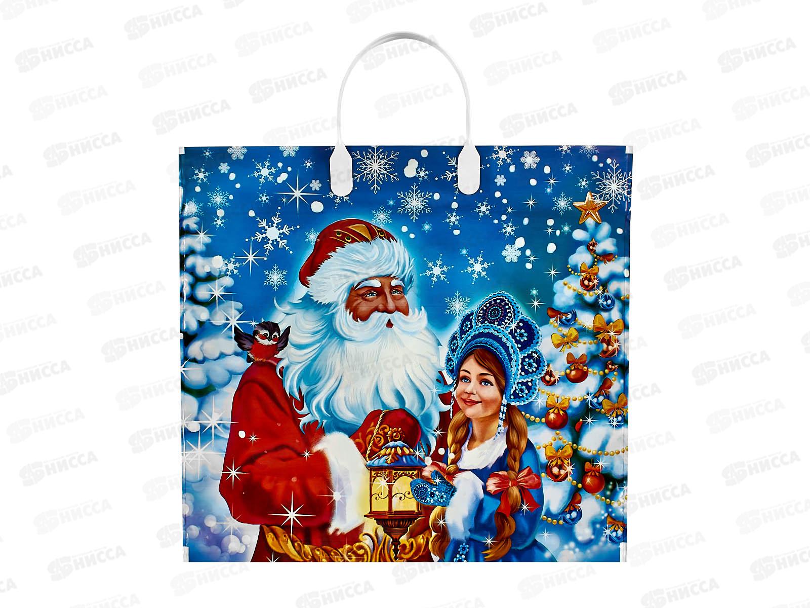 Пакет с пластиковой ручкой Новый Год 37*34 Добрая сказка *10/100