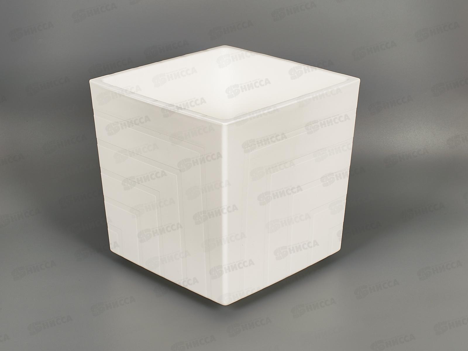 Горшок для цветов Квадро 13л Белый (с вкладкой) д.25 н.25 *3