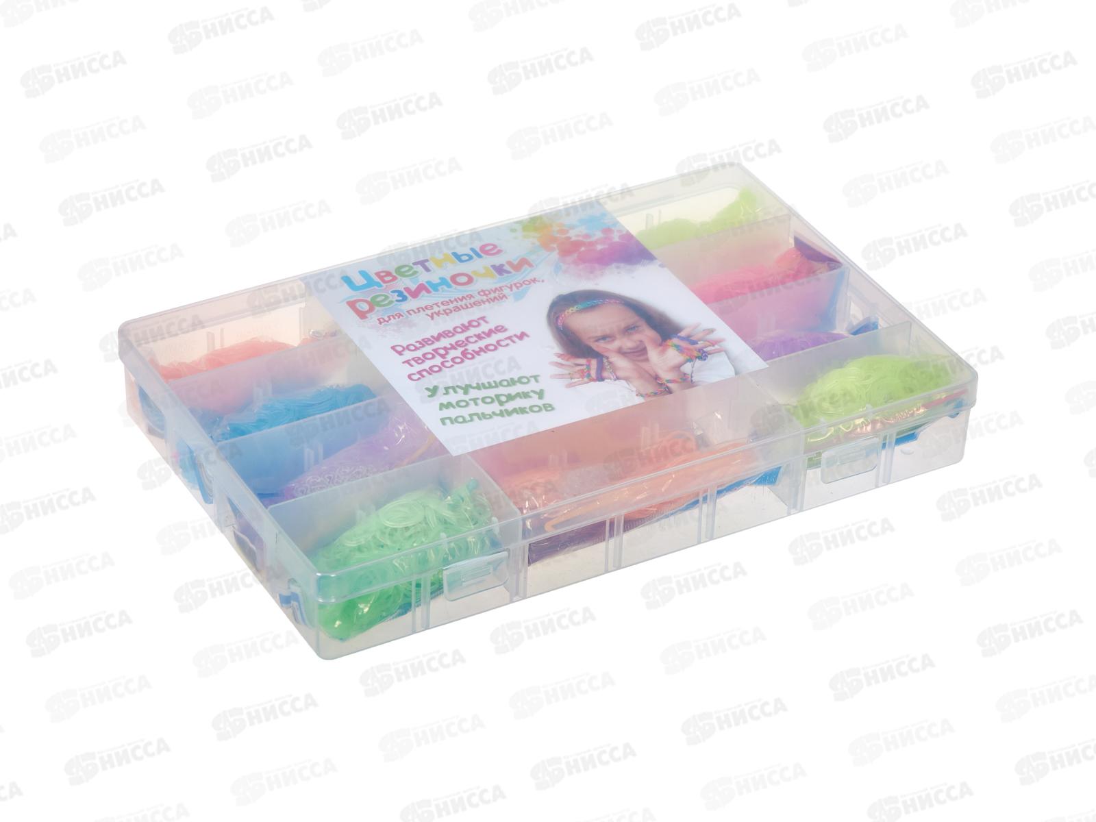 Набор резинок для плетения браслетов светящиеся TZ-32103 (2400шт)+рогатка/ключок