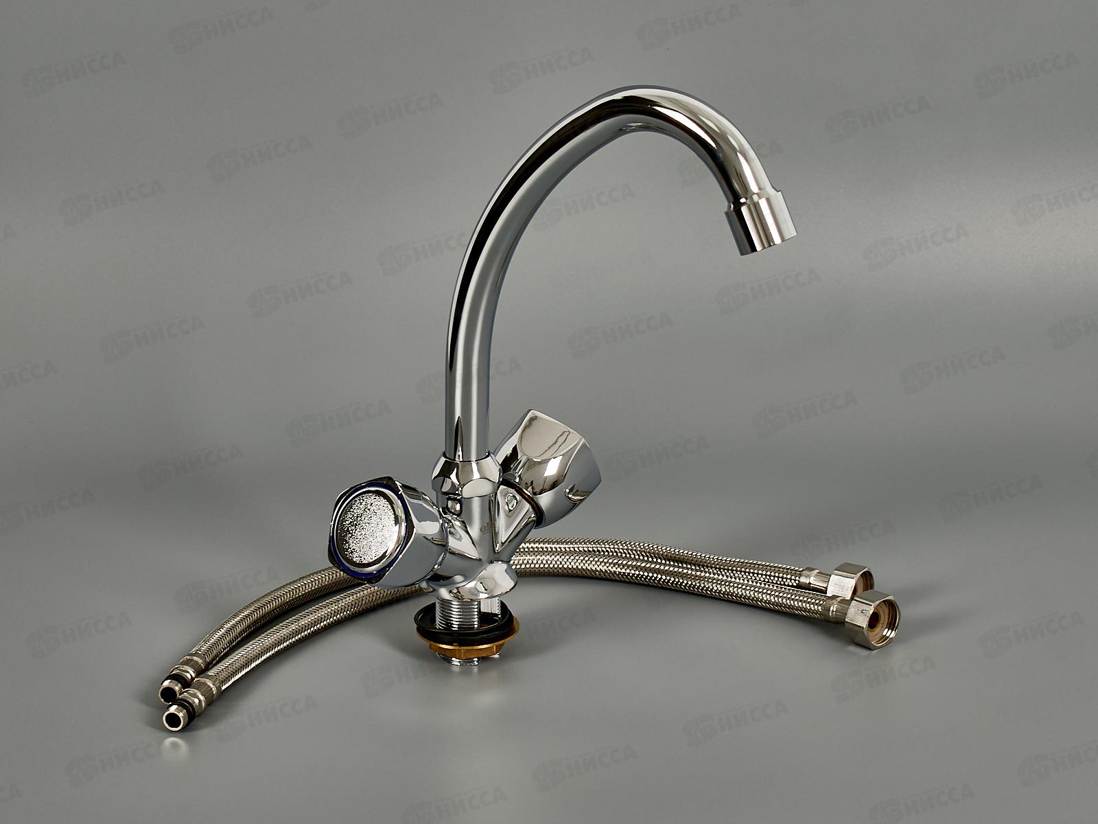 Смеситель для кухни с гайкой, хром, EM4909