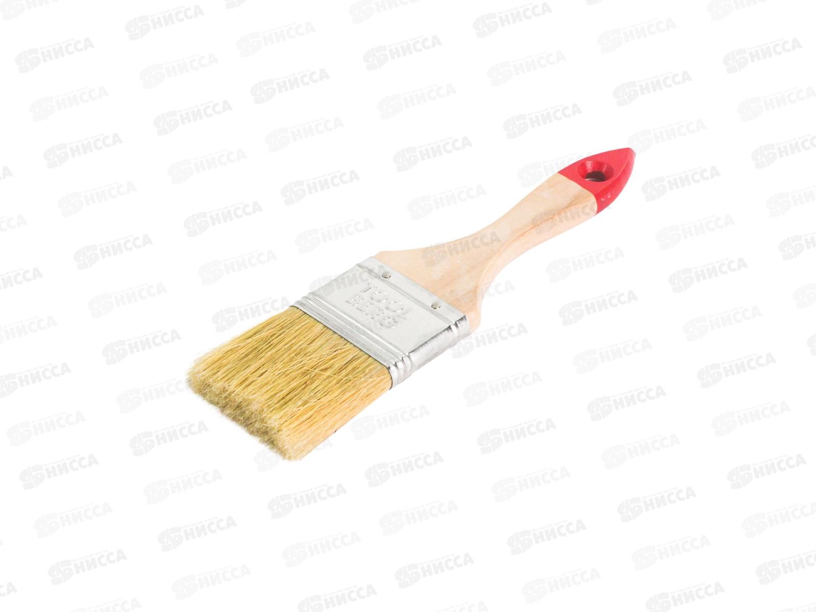 Кисть плоская "Классик-Стандарт" нат.щет дер.ручка 75мм  0111115  *12