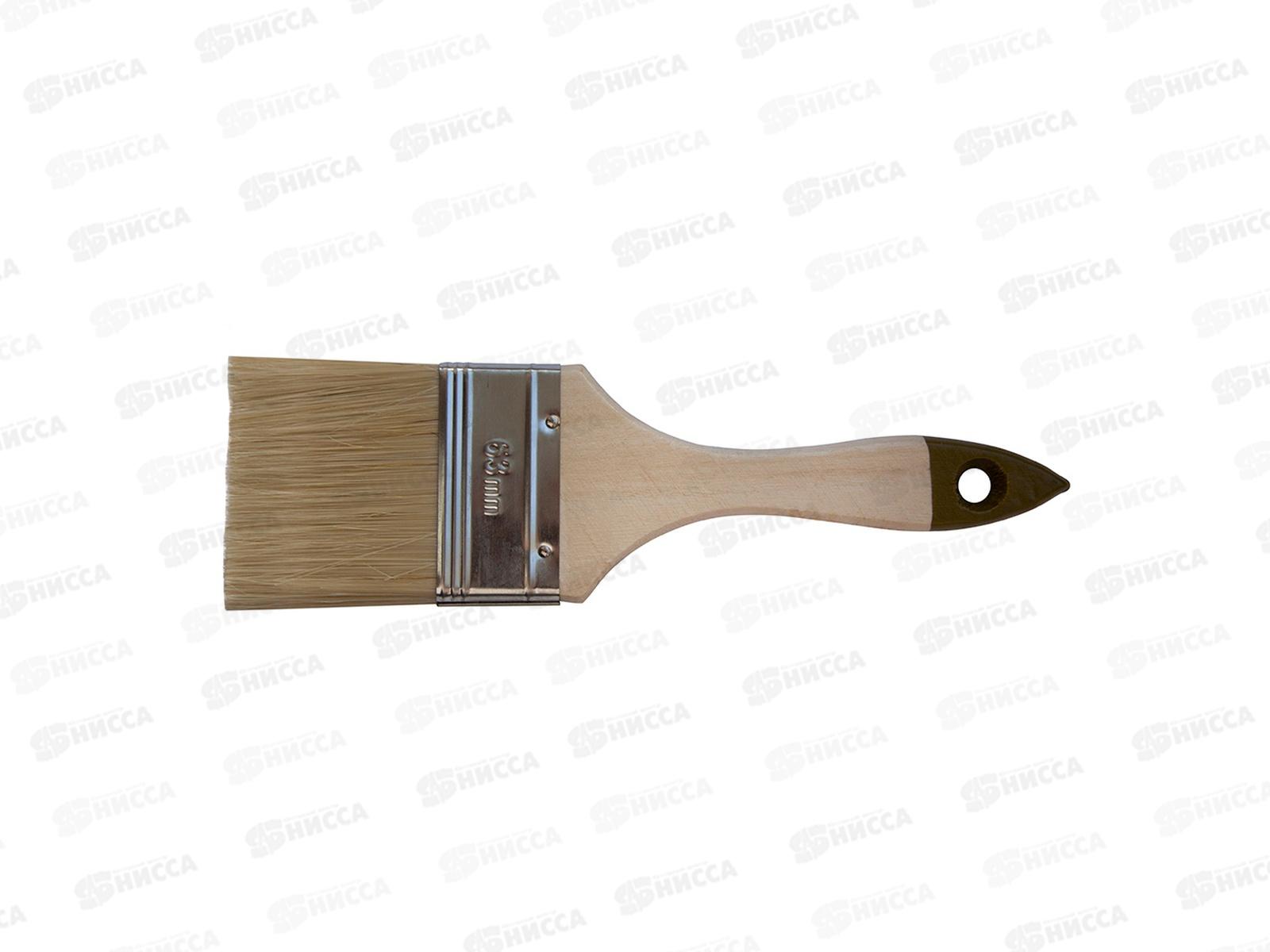 Кисть плоская Микс-Стандарт смеш.щет дер.ручка 63мм  0111214  *12