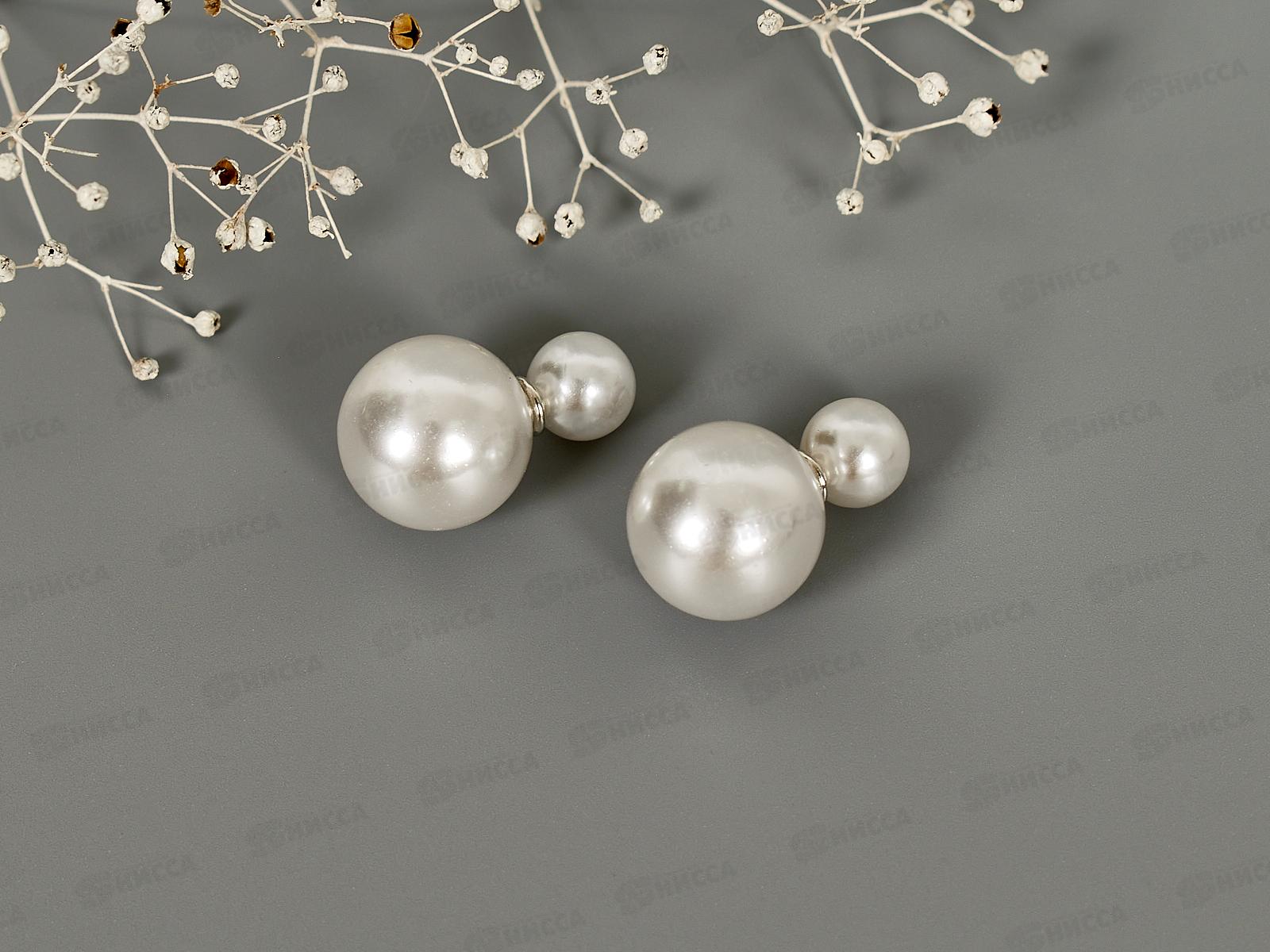 Серьги-гвоздики &quotПуссеты&quot п/жемчуг №436