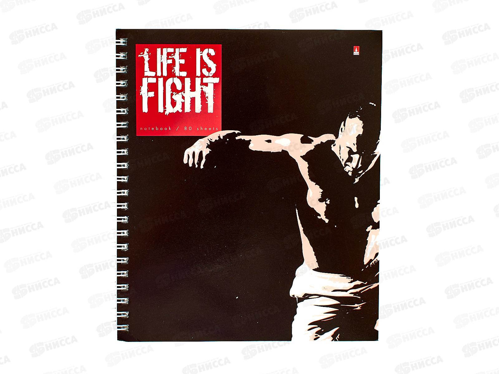 Тетрадь 80листов клетка  АЛЬТ Бойцовский клуб, 7-80-1301 *24