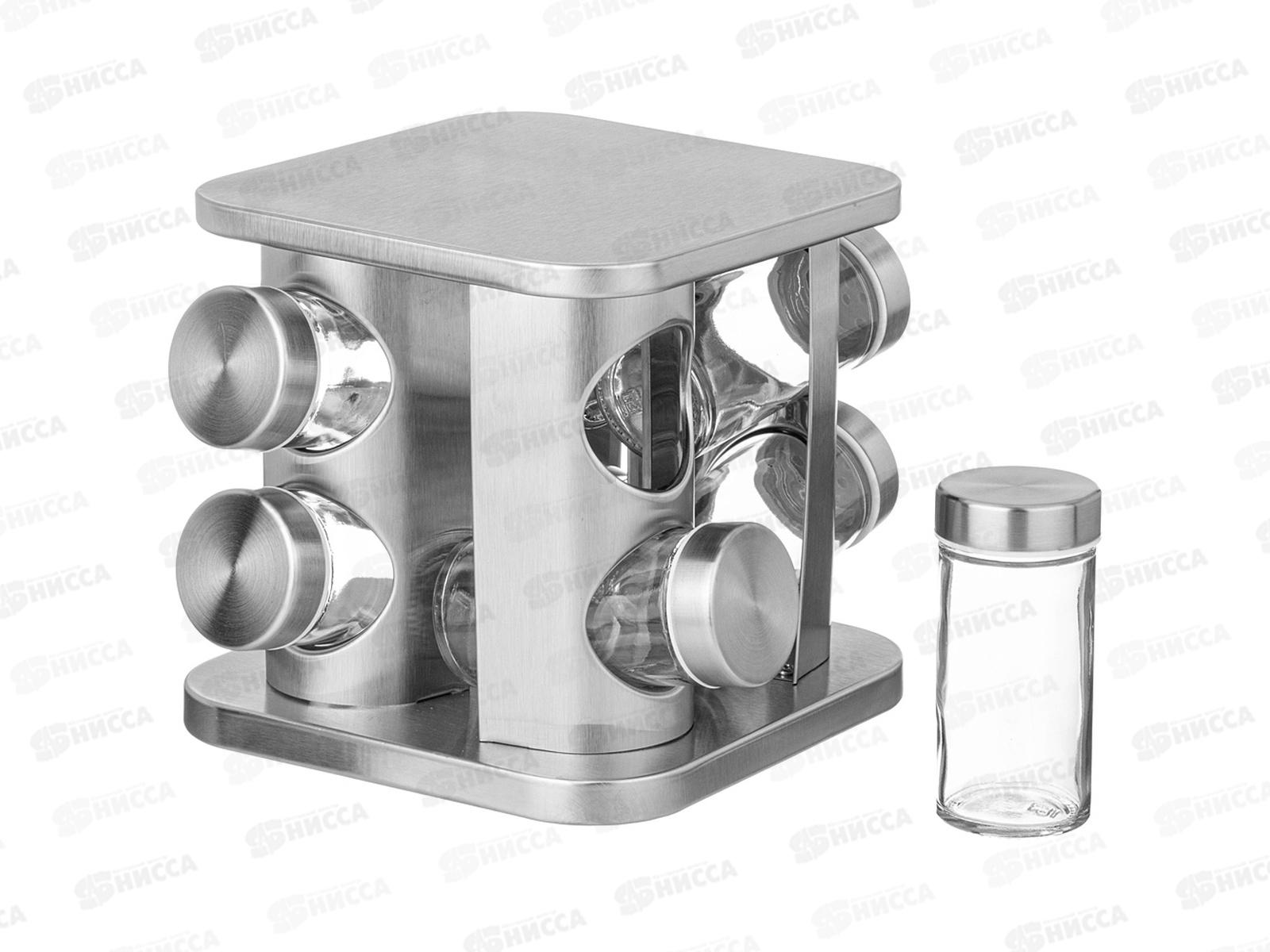 Набор баночек для специй из 8шт 90мл на вращающейся подставке 172-148