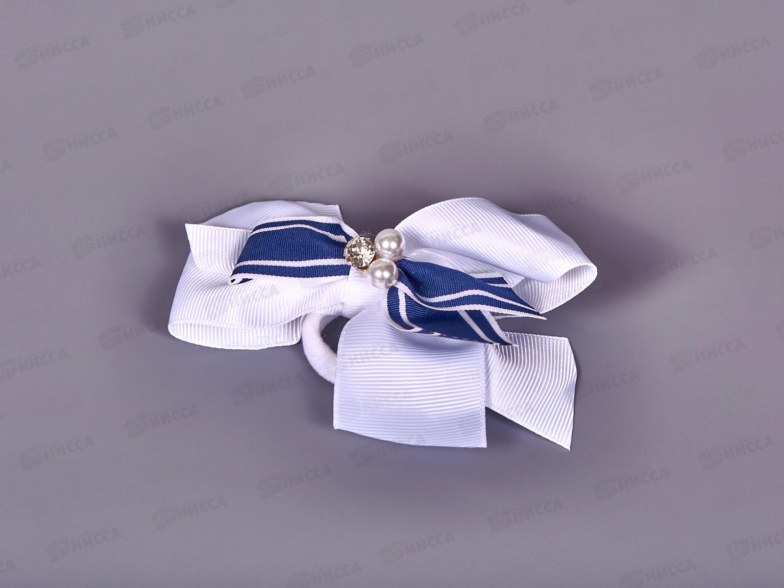 Резинка  для волос &quotШкольница&quot бант двойной 10см синий 4098508