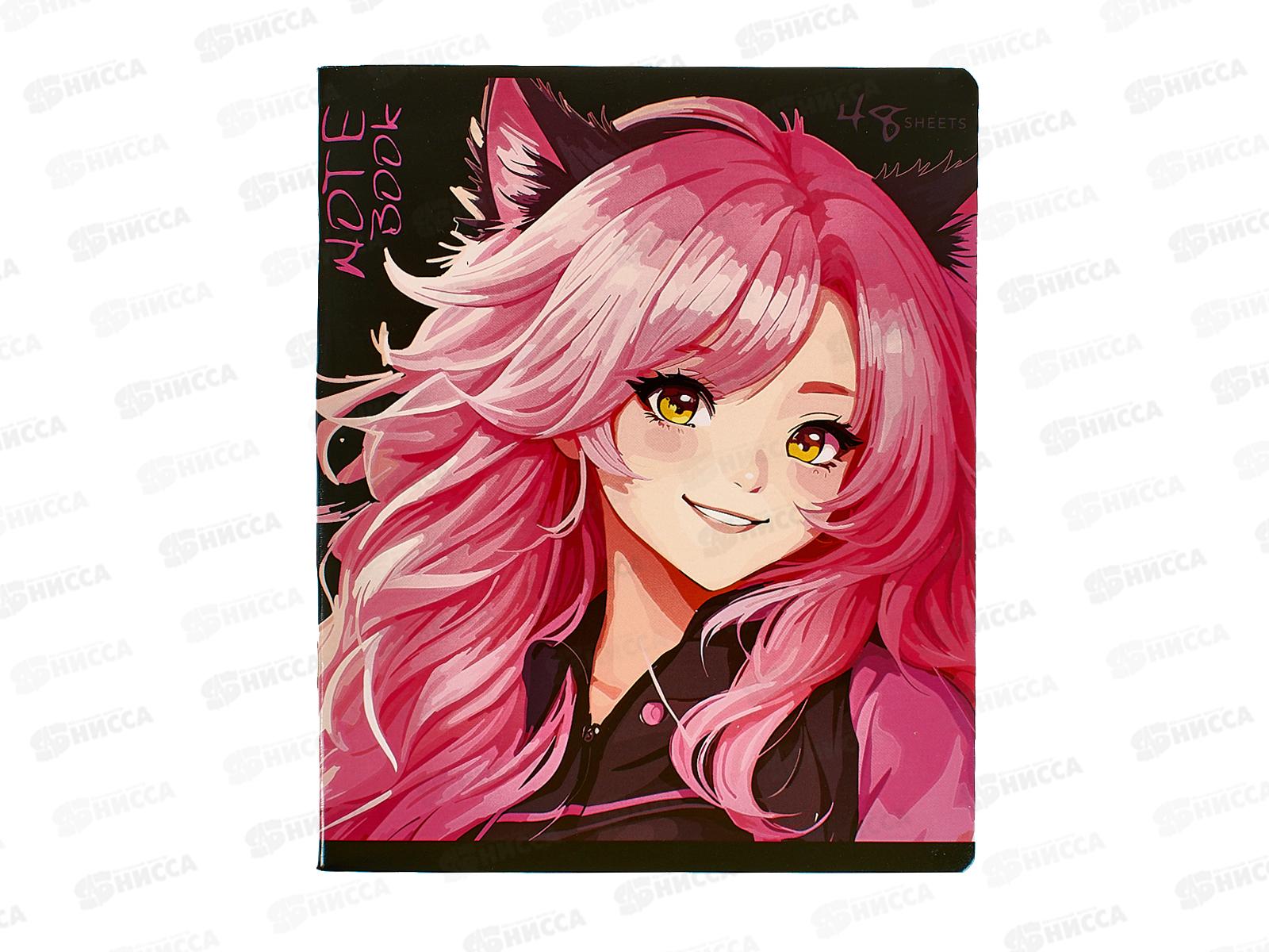 Тетрадь 48листов клетка ПЗБМ Пинк Аниме, 024970  *5/50