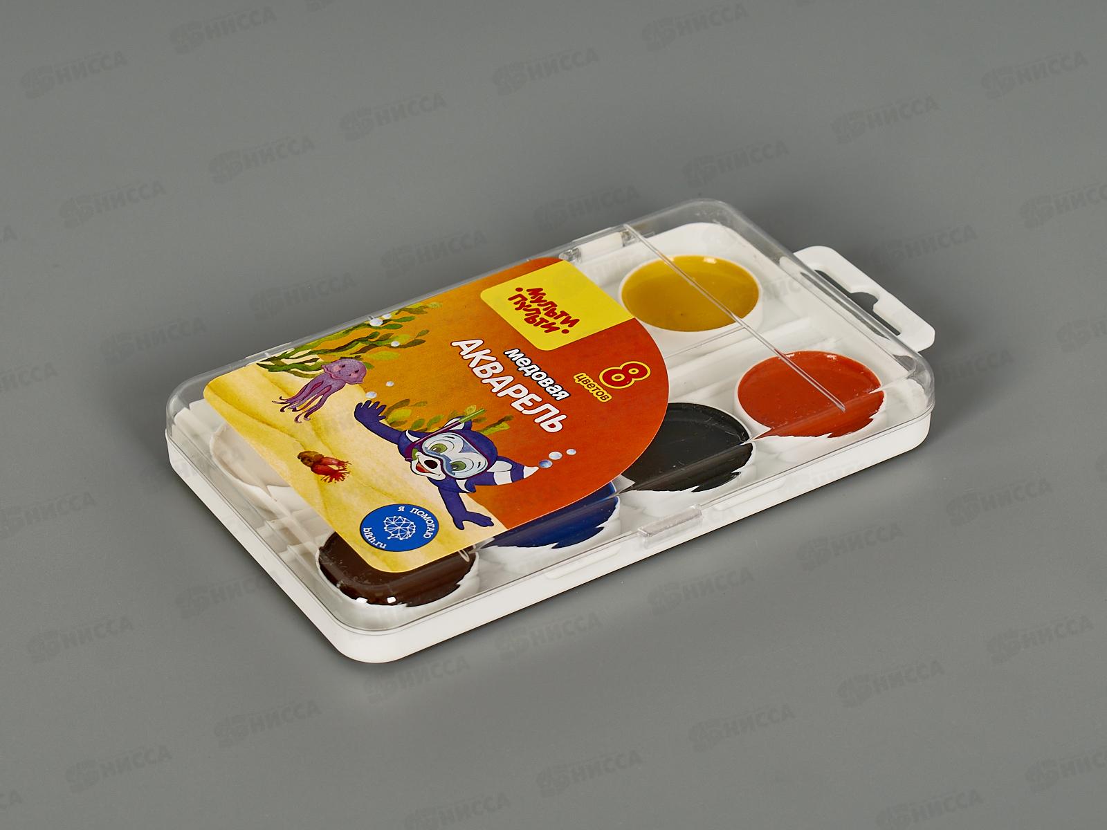 Акварель МП Енот в Красном море 08цв., п/у, б/к, 10703 *16