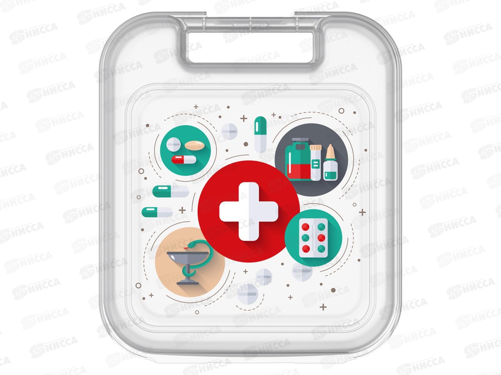 Аптечка &quotTule" 260*230*100мм бесцв с декором 221332201/00