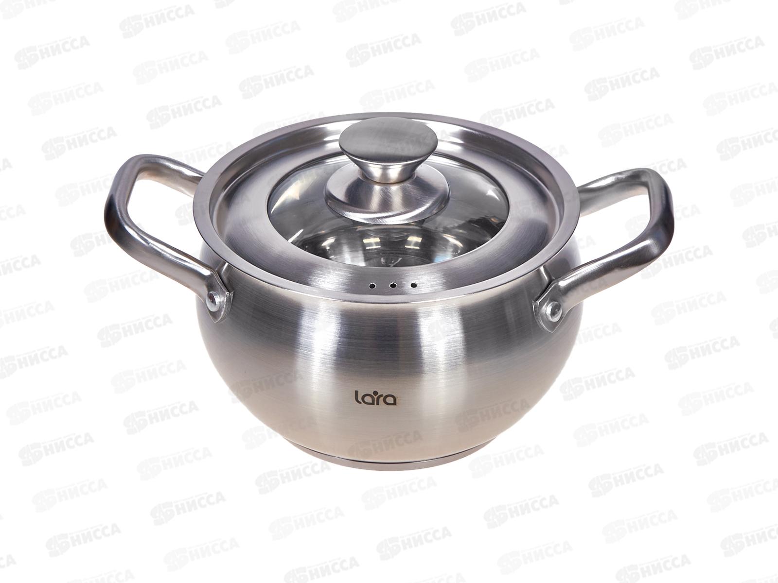 Кастрюля Токио 18х11,5см 3.1л, индукционное дно, крышка LR02-262