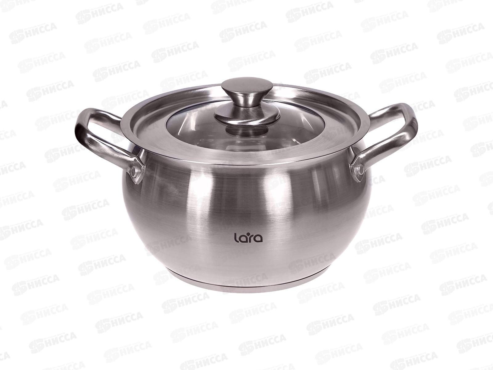 Кастрюля Токио 22х13,5см 5.4л, индукционное дно, крышка LR02-264