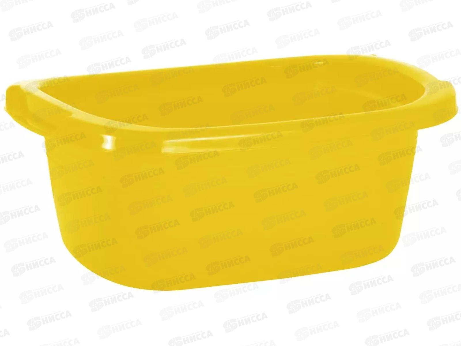 Таз  18л пластмассовый овальный желтый *15    ИНТ