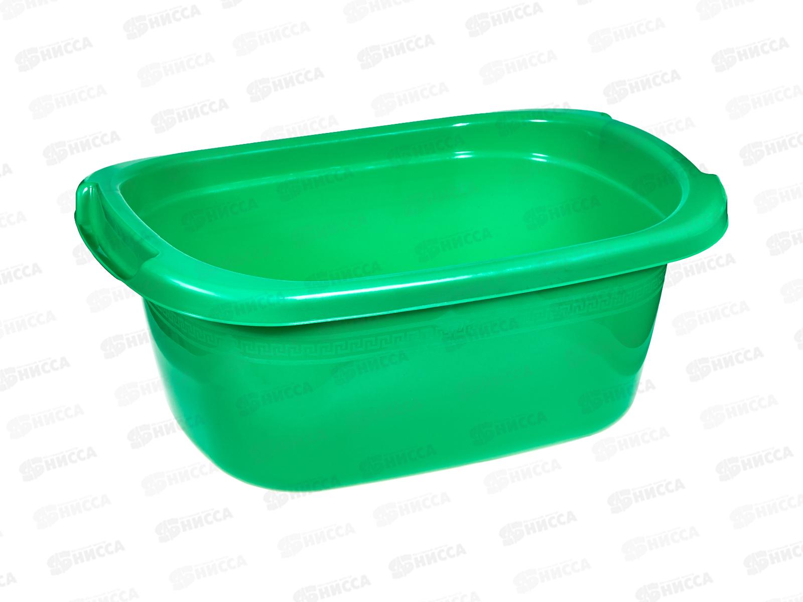 Таз  18л пластмассовый овальный зеленый *15    ИНТ