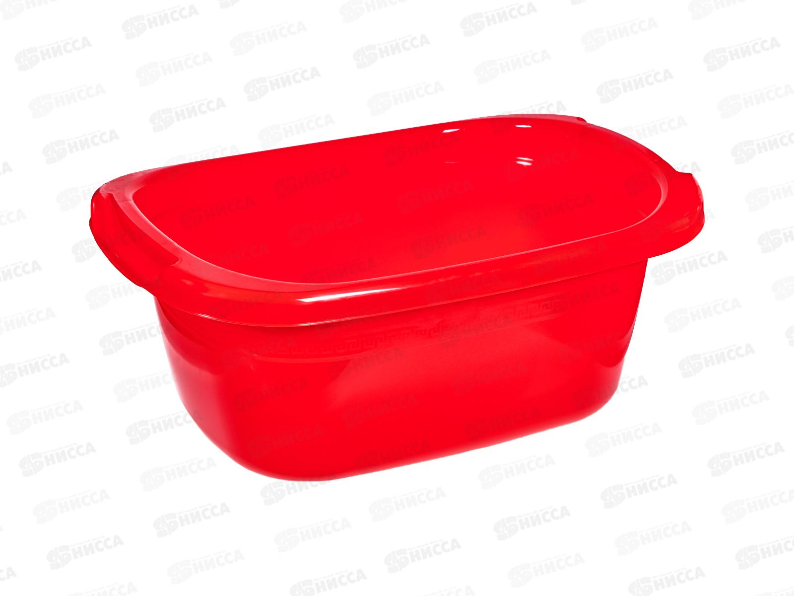 Таз  18л пластмассовый овальный красный *15    ИНТ