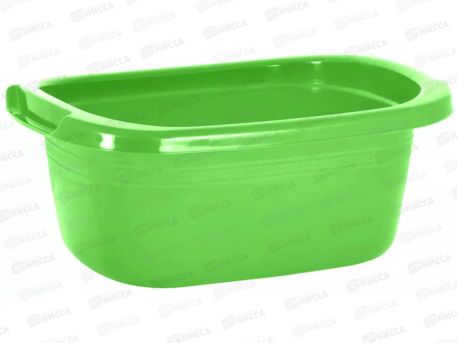 Таз  18л пластмассовый овальный салатовый *15    ИНТ
