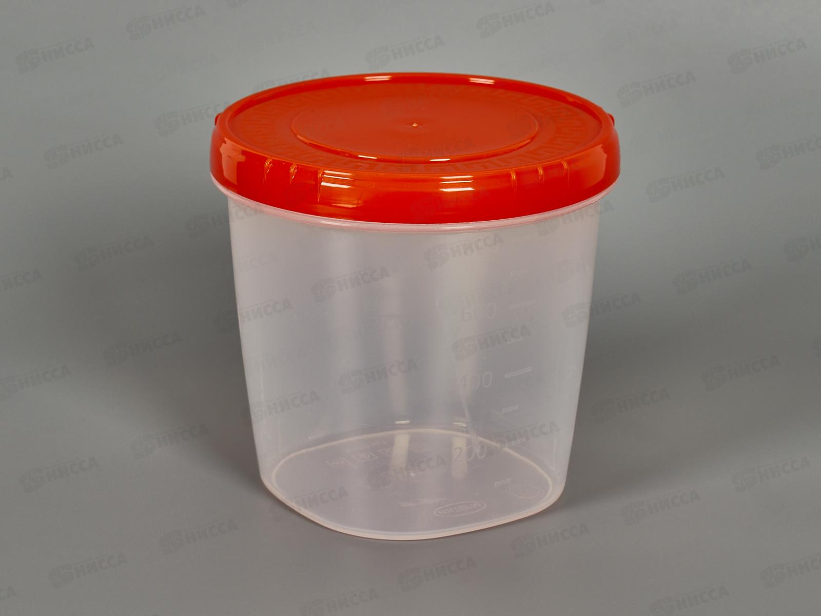 Емкость (Банка) 1л крышка оранжевая *40  ИНТ