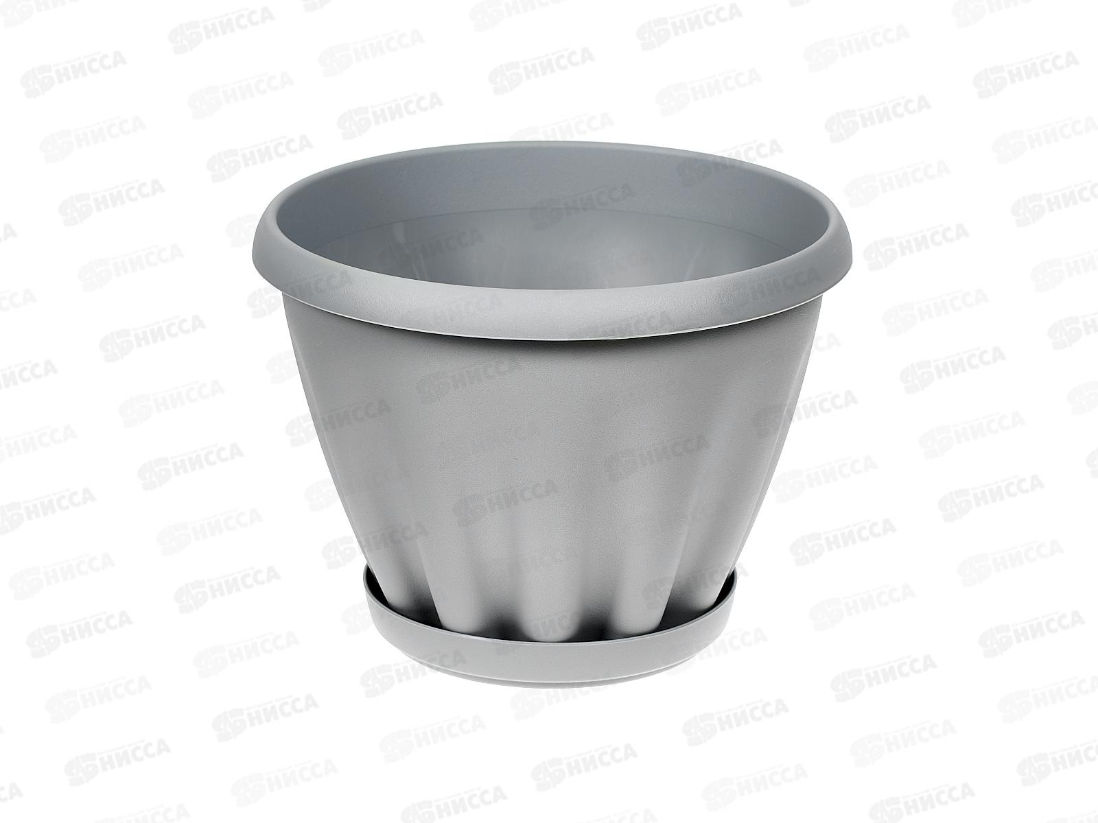 Горшок Знатный D180мм 2л с/подст Св-серый М302СВС *28