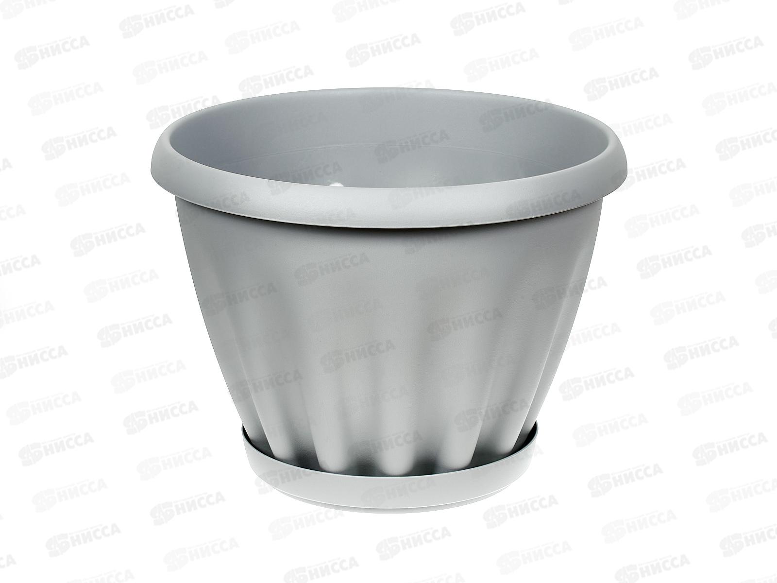 Горшок Знатный D270мм 6,7л с/подст Св-серый М304СВС *15