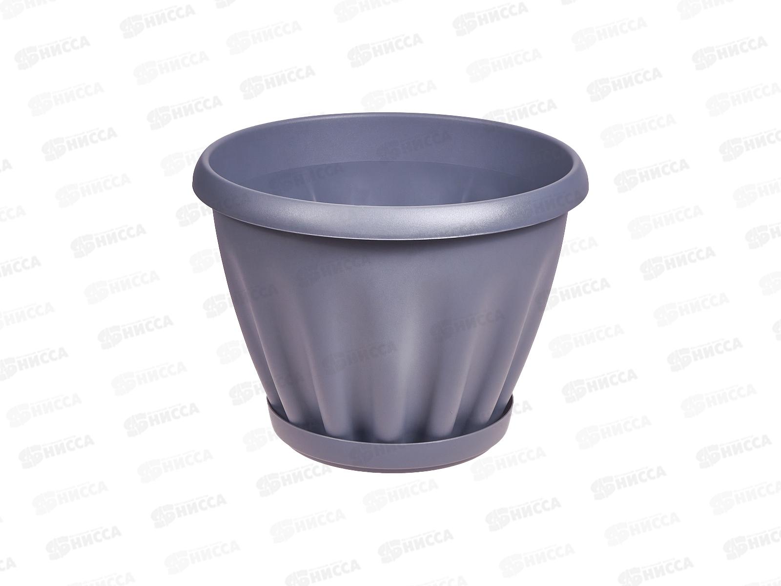 Горшок Знатный D270мм 6,7л с/подст Серый М304СЕР *15