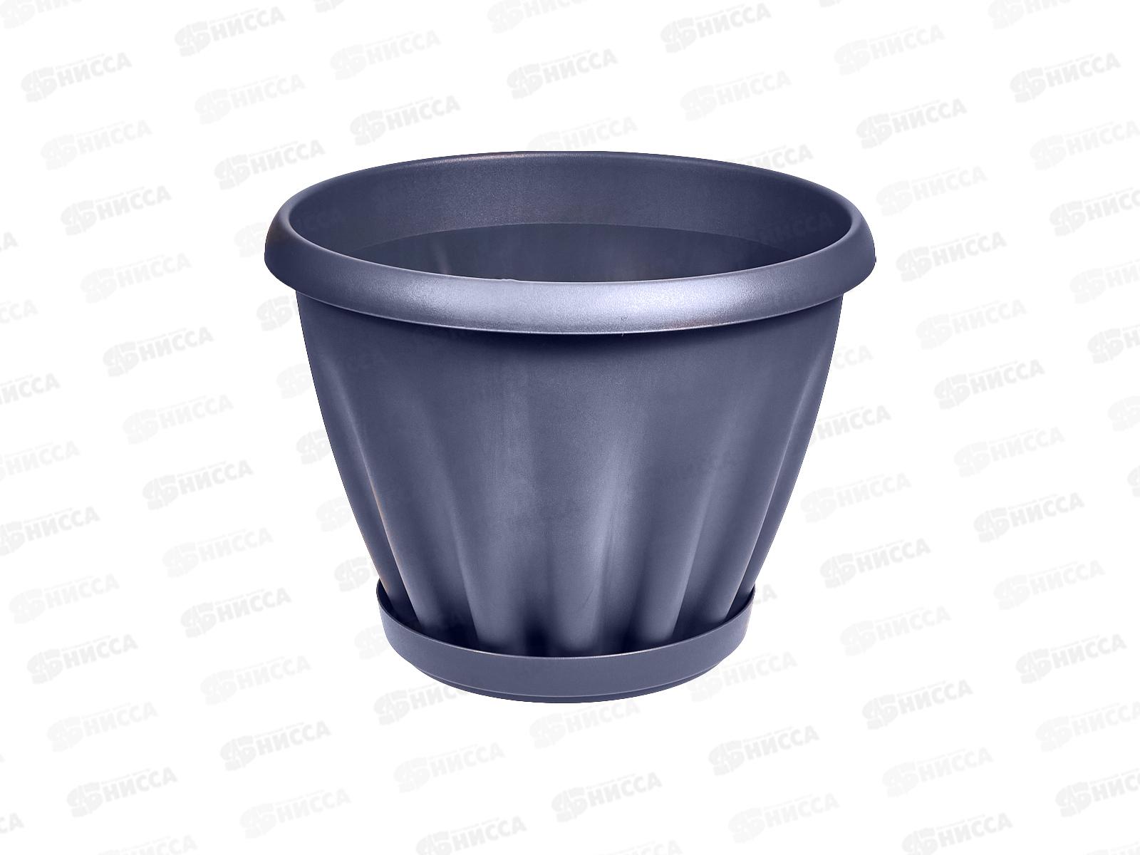 Горшок Знатный D270мм 6,7л с/подст Графит М304ГРАФ *15