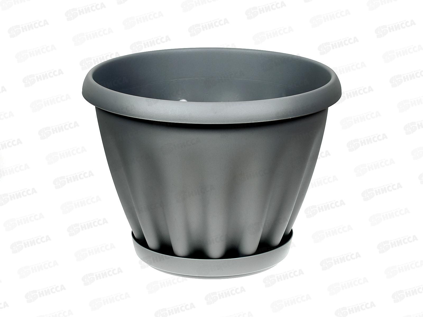 Горшок Знатный D320мм 11л с/подст Серый М305СЕР *12