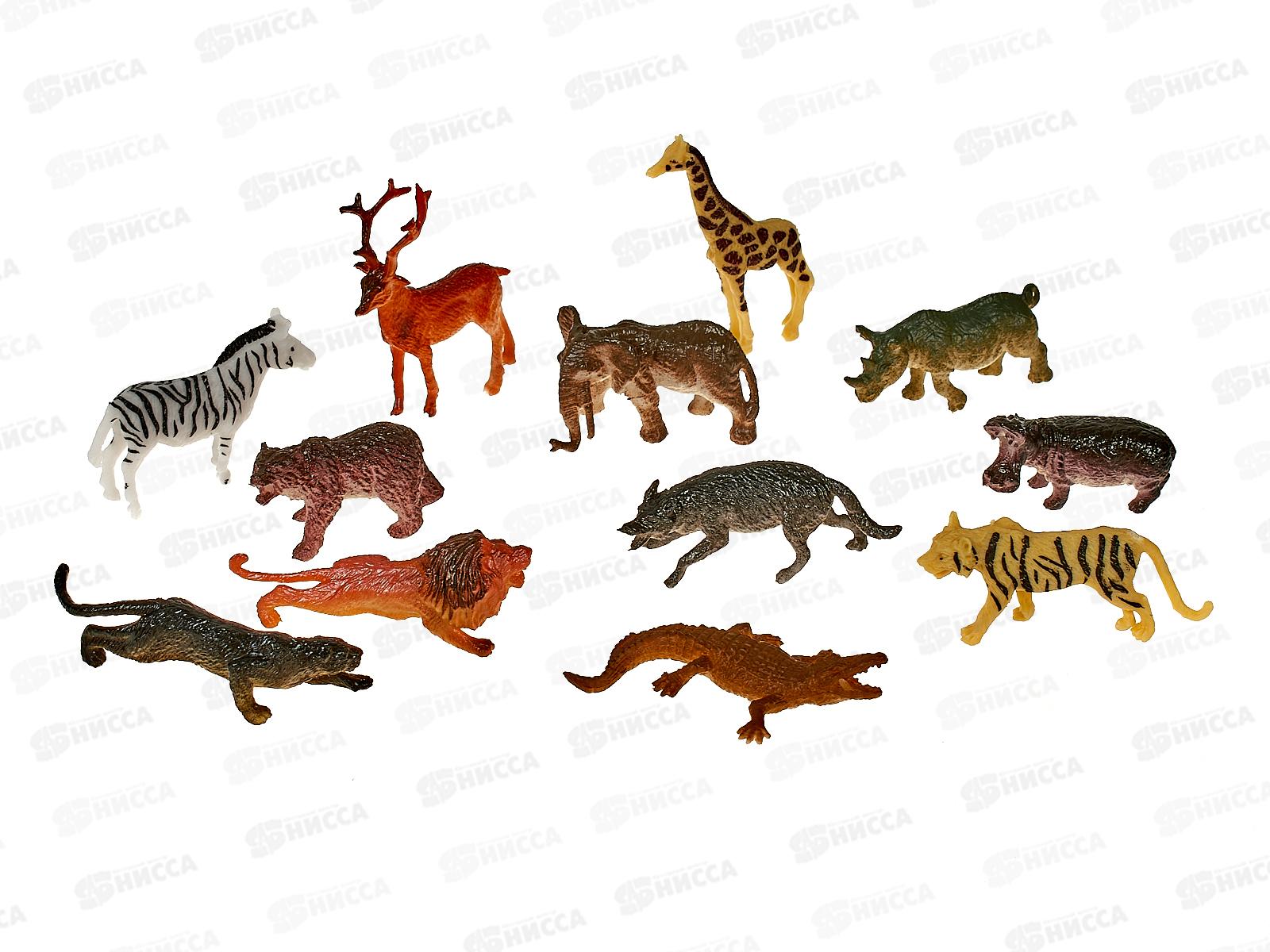 Животные в наборе (12шт) в пакете 16,5х20см, И-5632