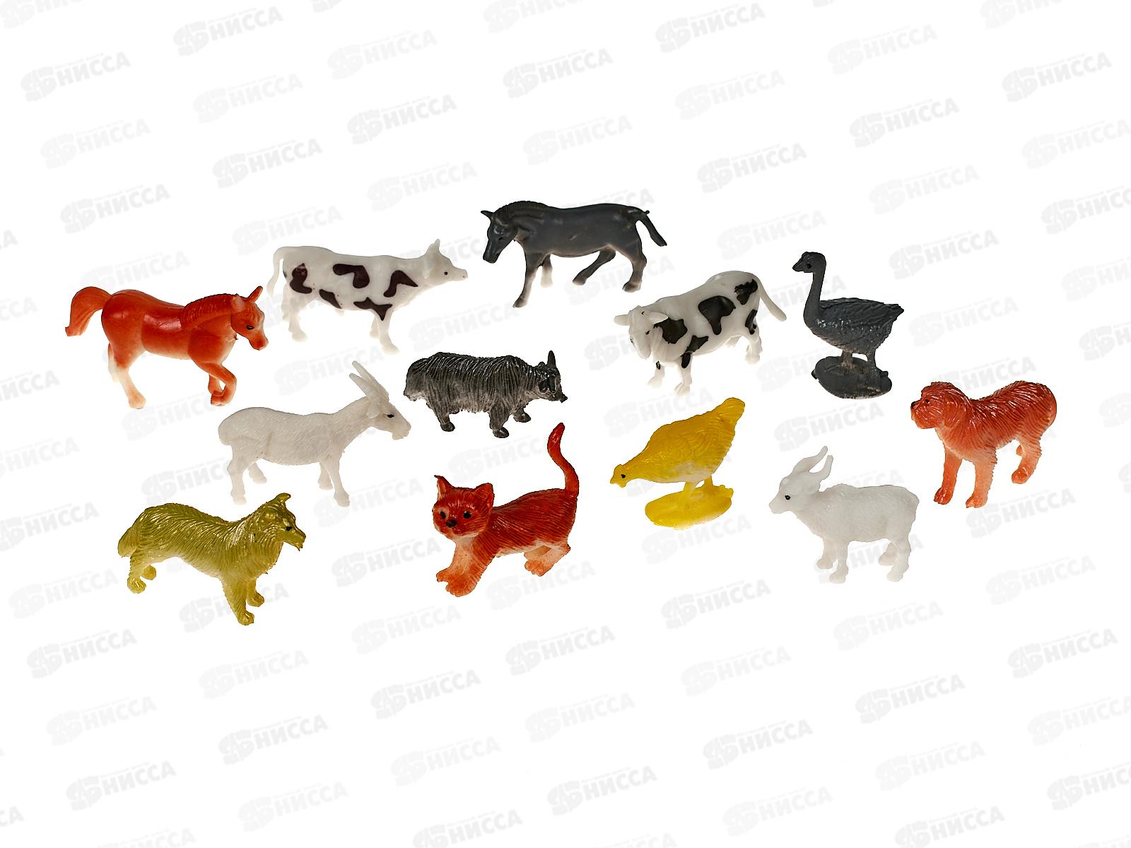 Животные в наборе (12шт) в пакете 16,5х20см, И-5633