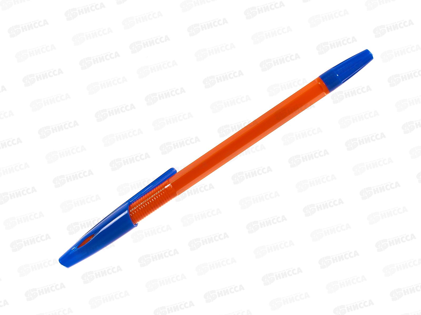 Ручка шариковая R-301, 1мм, оранж.корпус. синяя *50