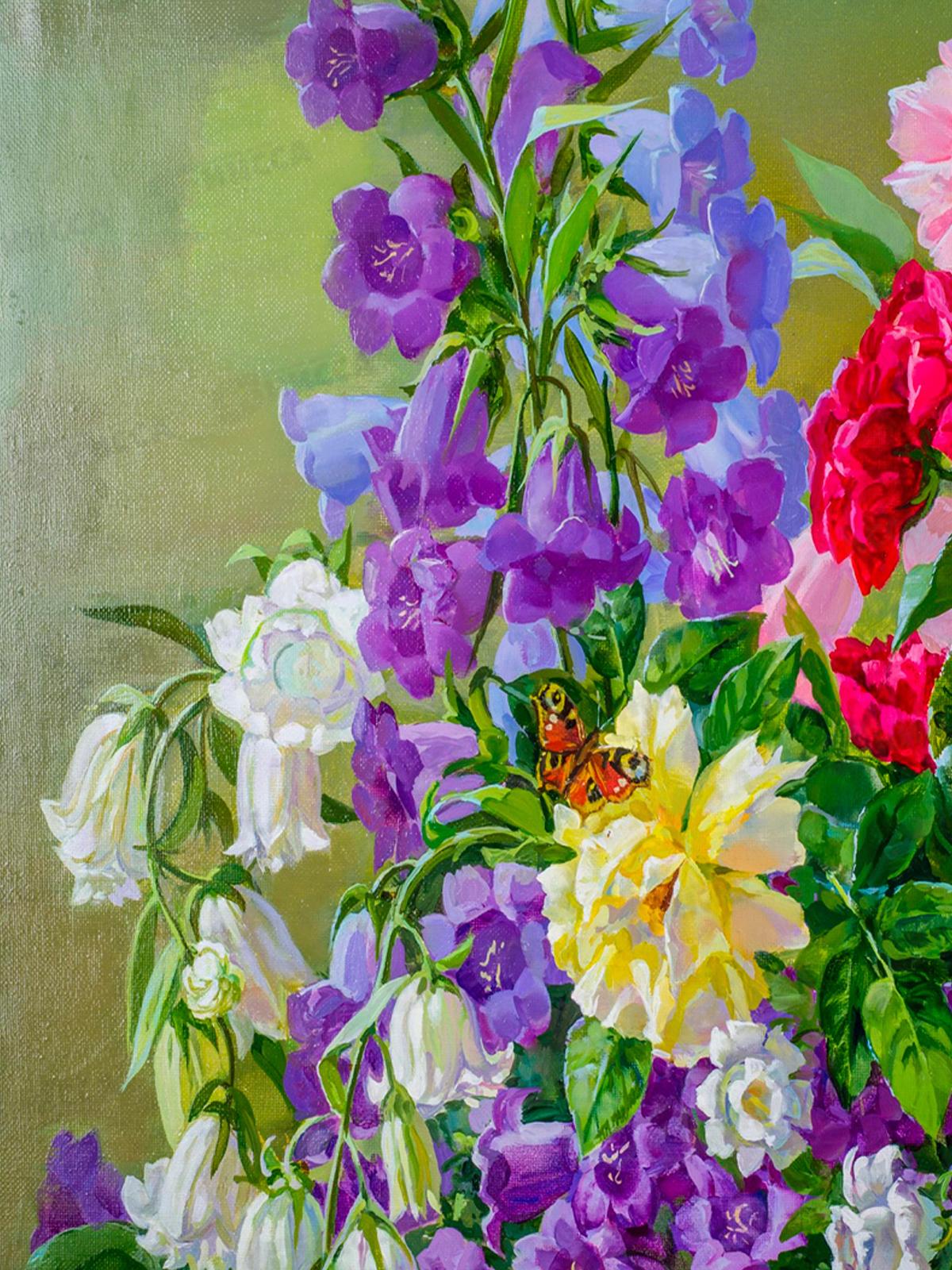 Алмазная мозаика (блестящая) 30х40см Колокольчики, НД-2711 без подр.