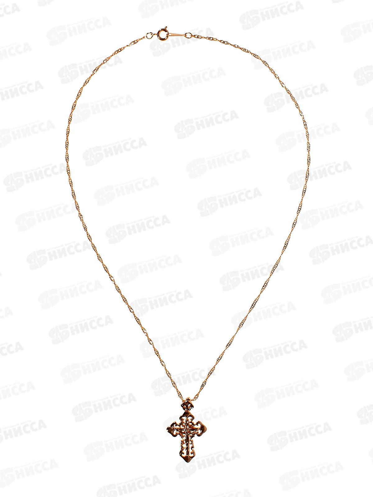 Цепочка тонкая п/зол с крестом №5277