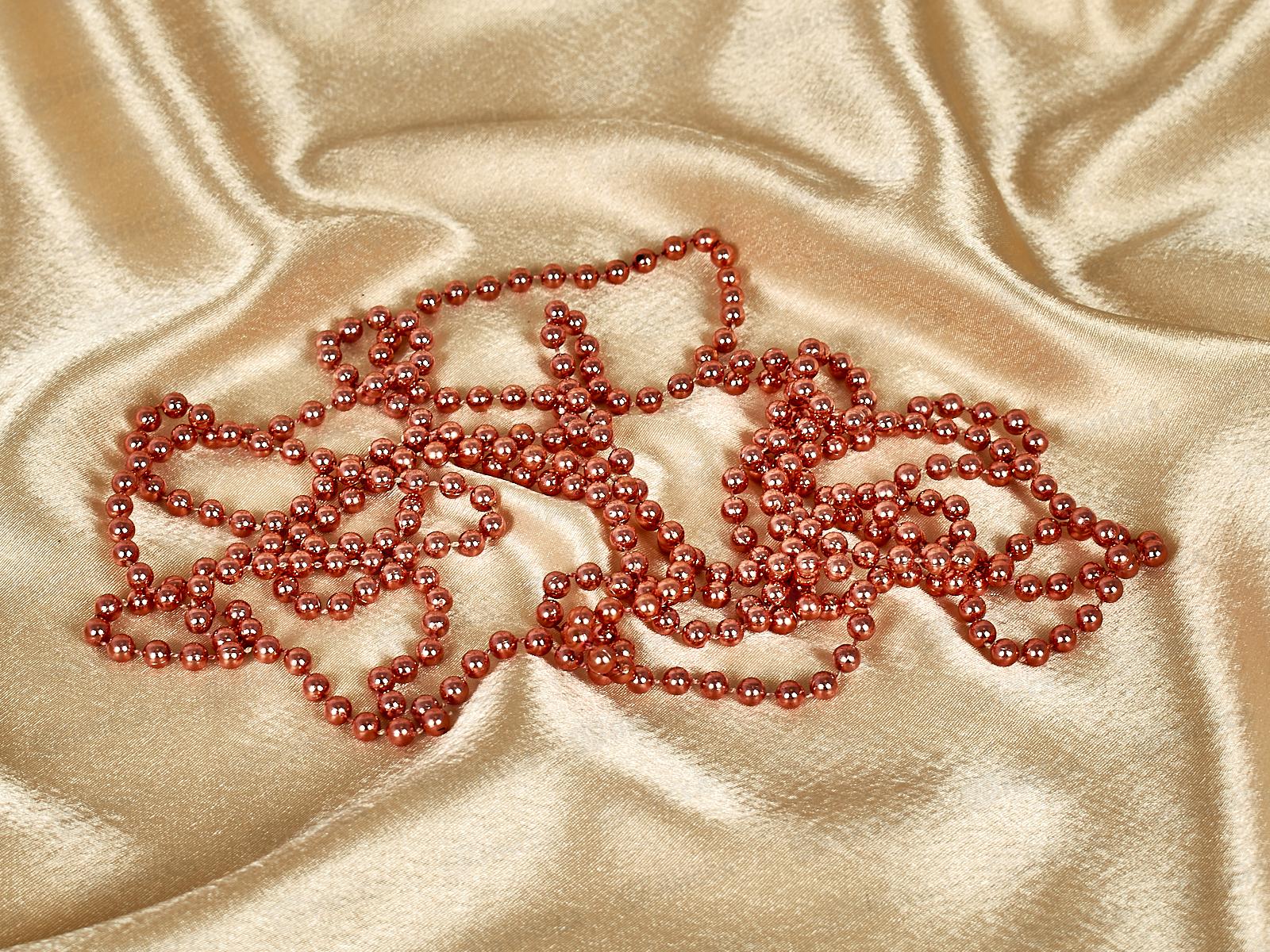 Бусы на елку &quotШарик&quot 2,7м розовое золото 556-229