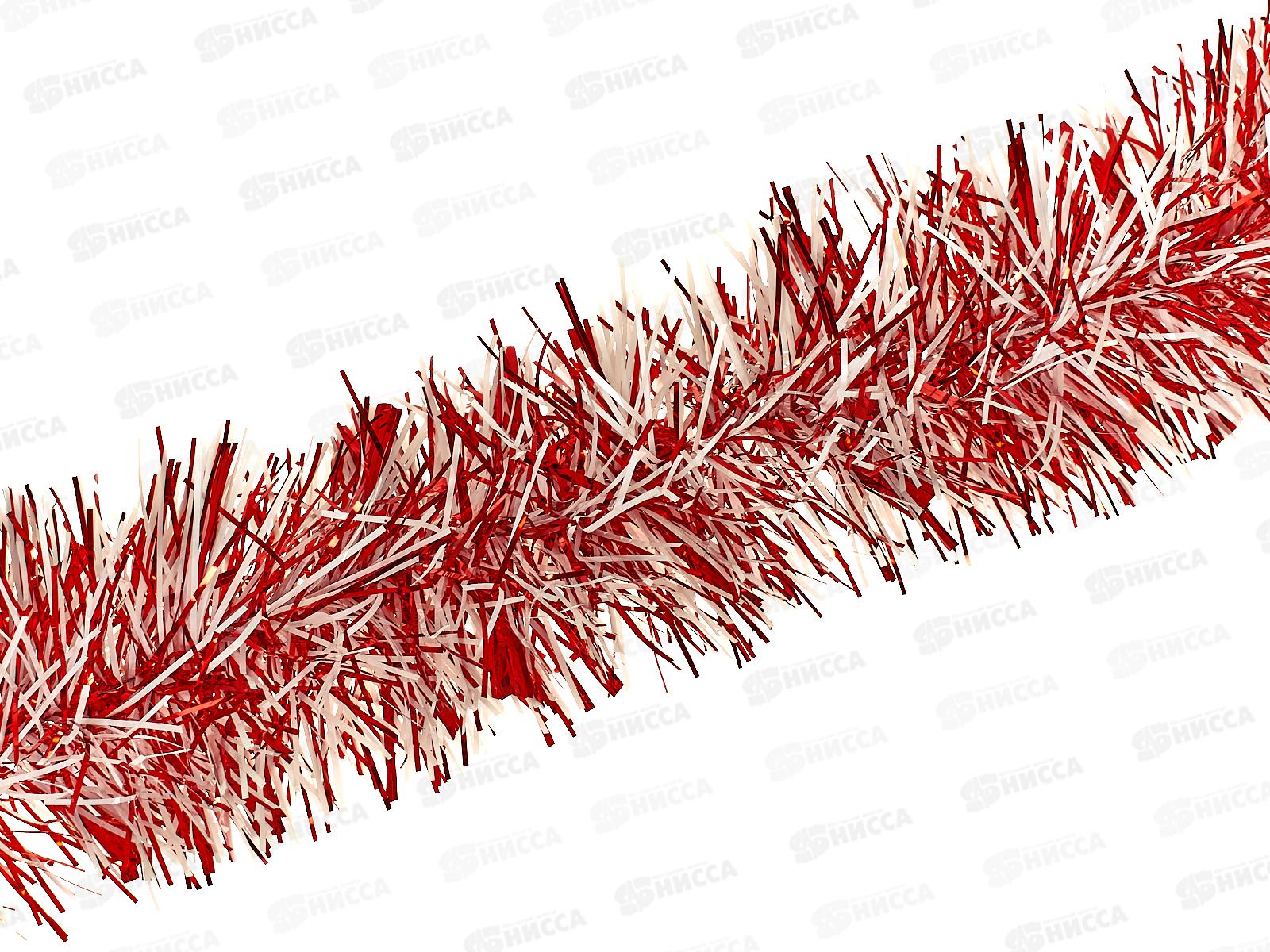 Мишура "Снежное сияние" 2м 9см красный 215-634