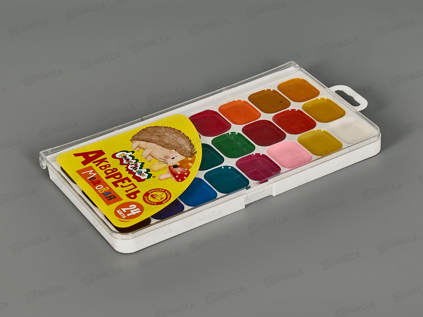 Акварель Каляка-Маляка  24цв б/к пл/уп европодвес, АПКМ24 *30