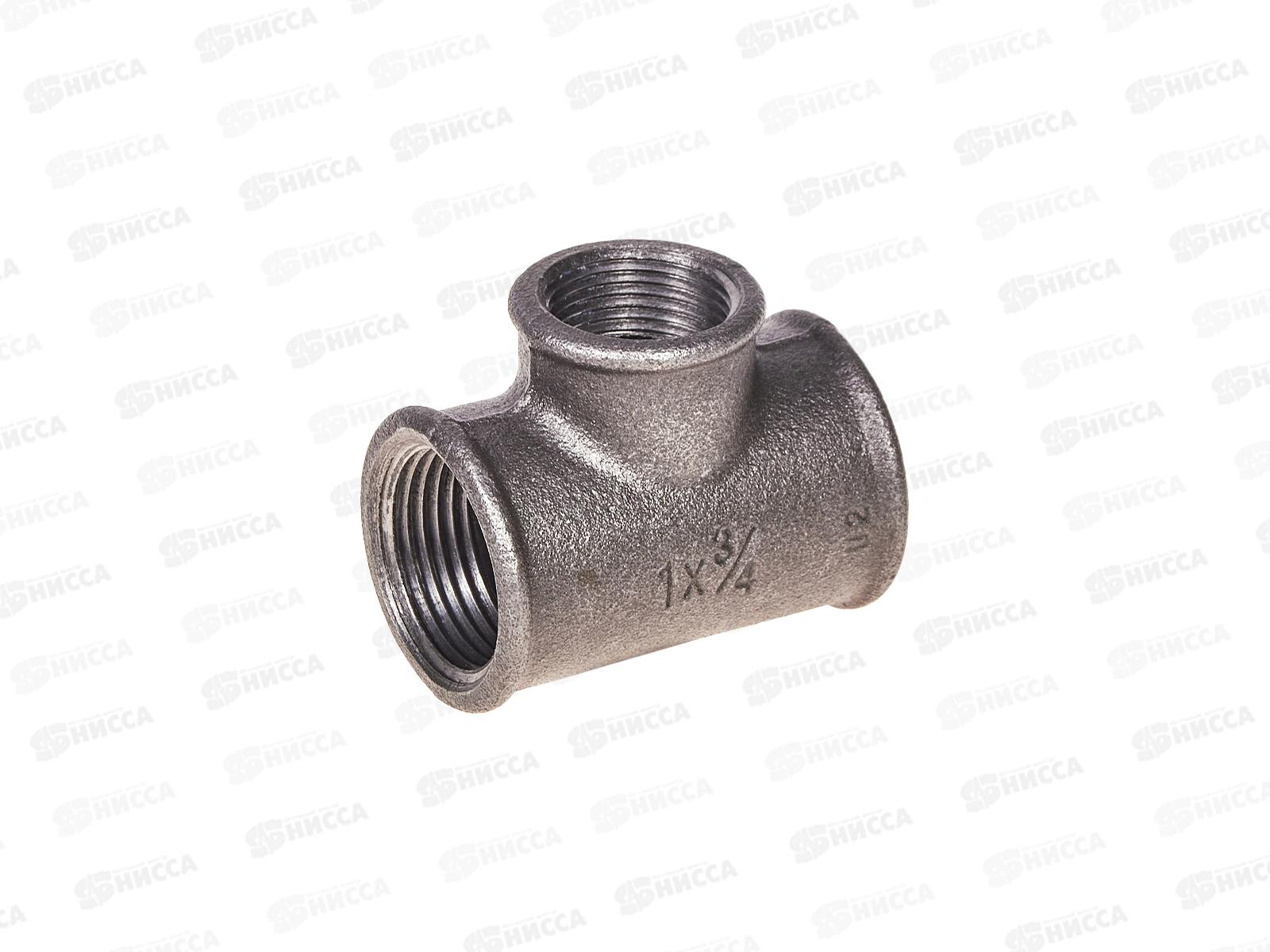 Тройник переходной 90° 1&quotх3/4&quot, внутренняя резьба, чугун, Сантис, 003806 *50/100