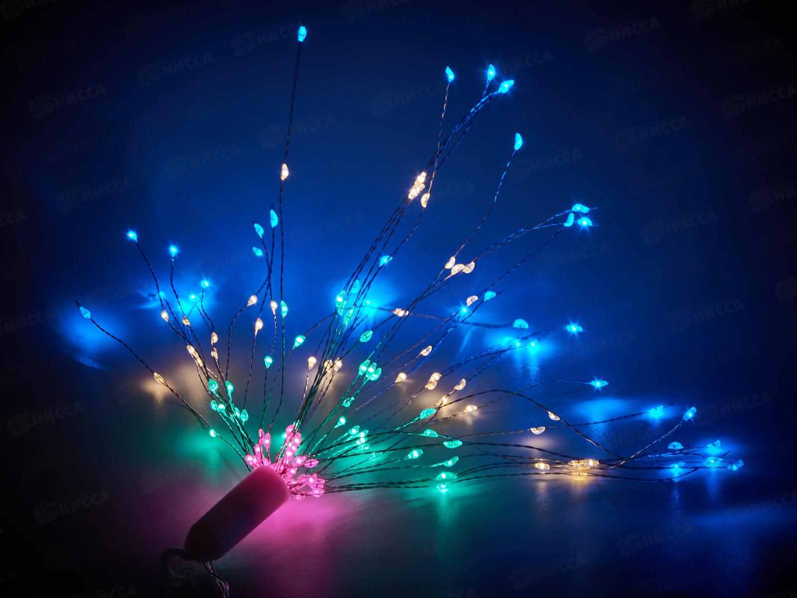 Гирлянда 30см 160 ламп &quotСфера&quot 2 режима  IP-20 мульти, тип питания от батареек 183-0227