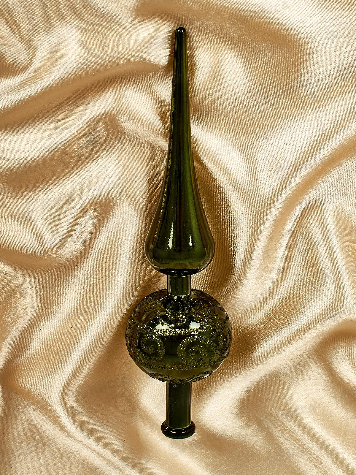 Верхушка новогодняя 23см &quotВолшебный узор&quot изумруд 201-3656