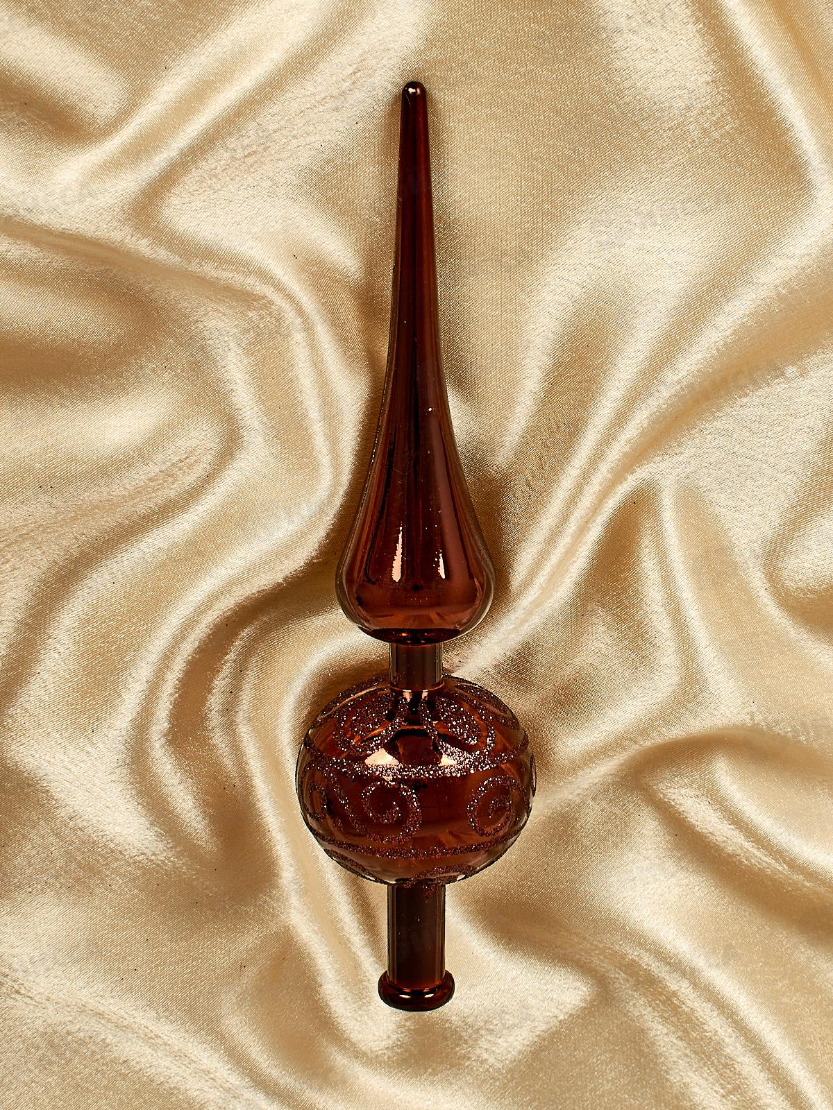 Верхушка новогодняя 23см &quotВолшебный узор&quot шоколад 201-1904