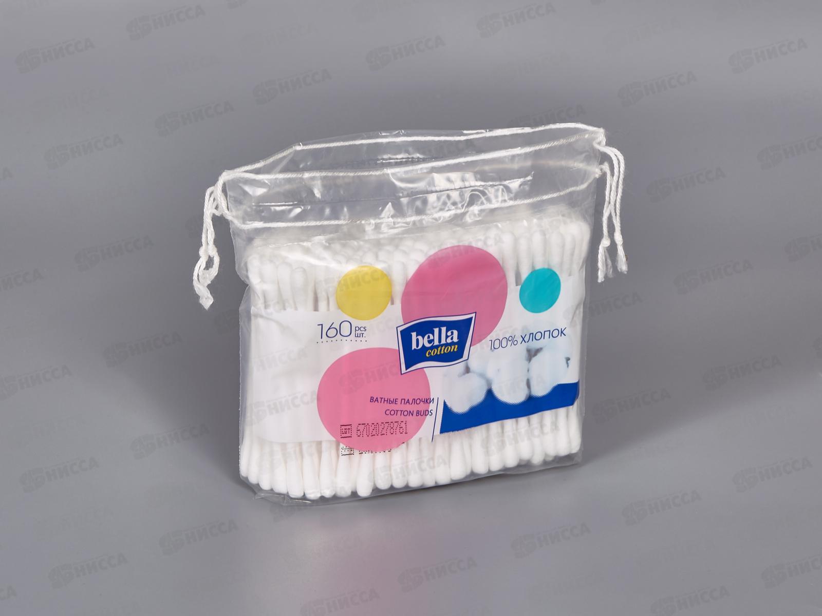 БЕЛЛА ватные палочки 160шт полиэтиленовая упаковка *72