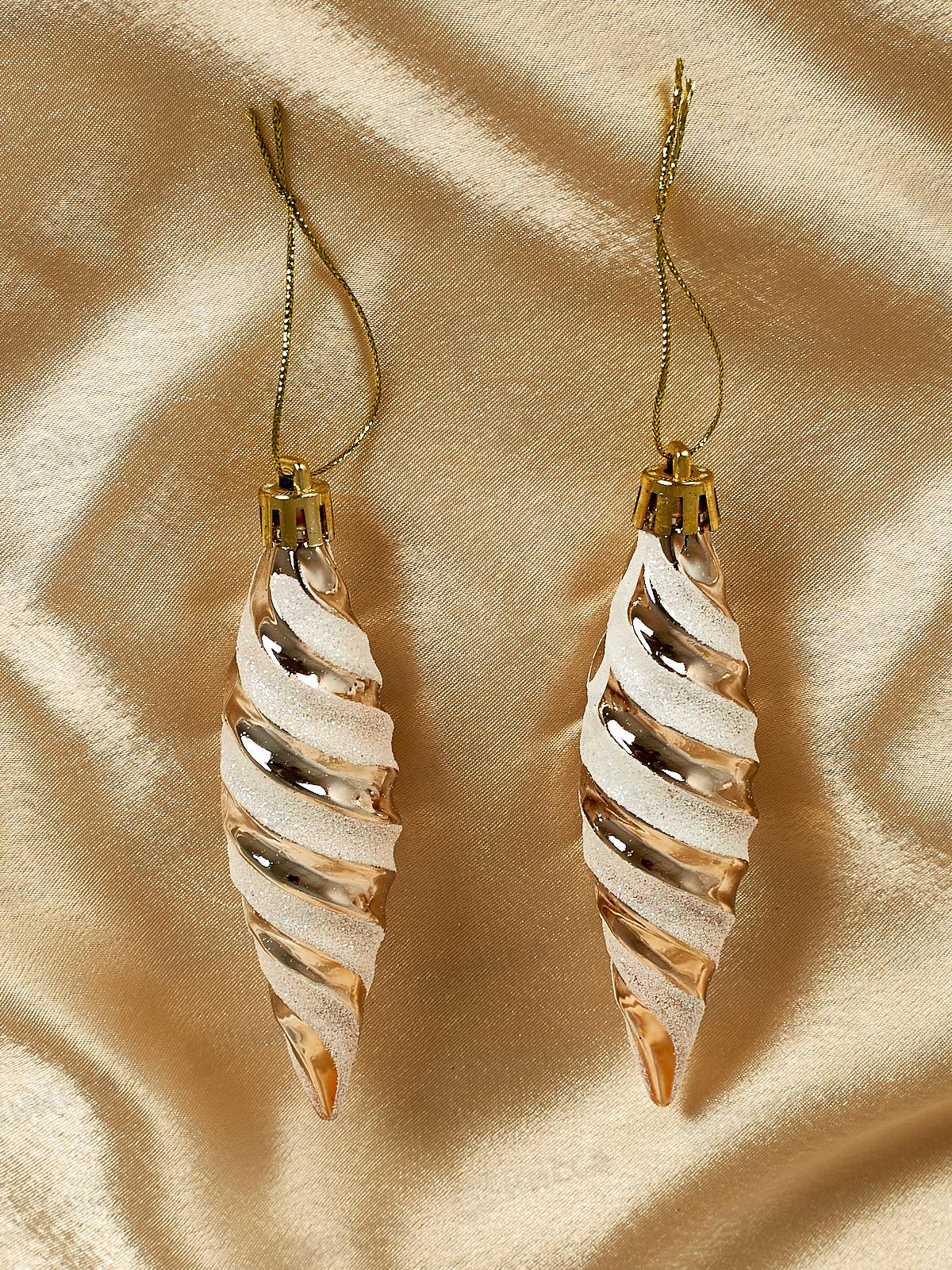 Набор елочных украшений 2шт Таинственное очарование 10см  916-893