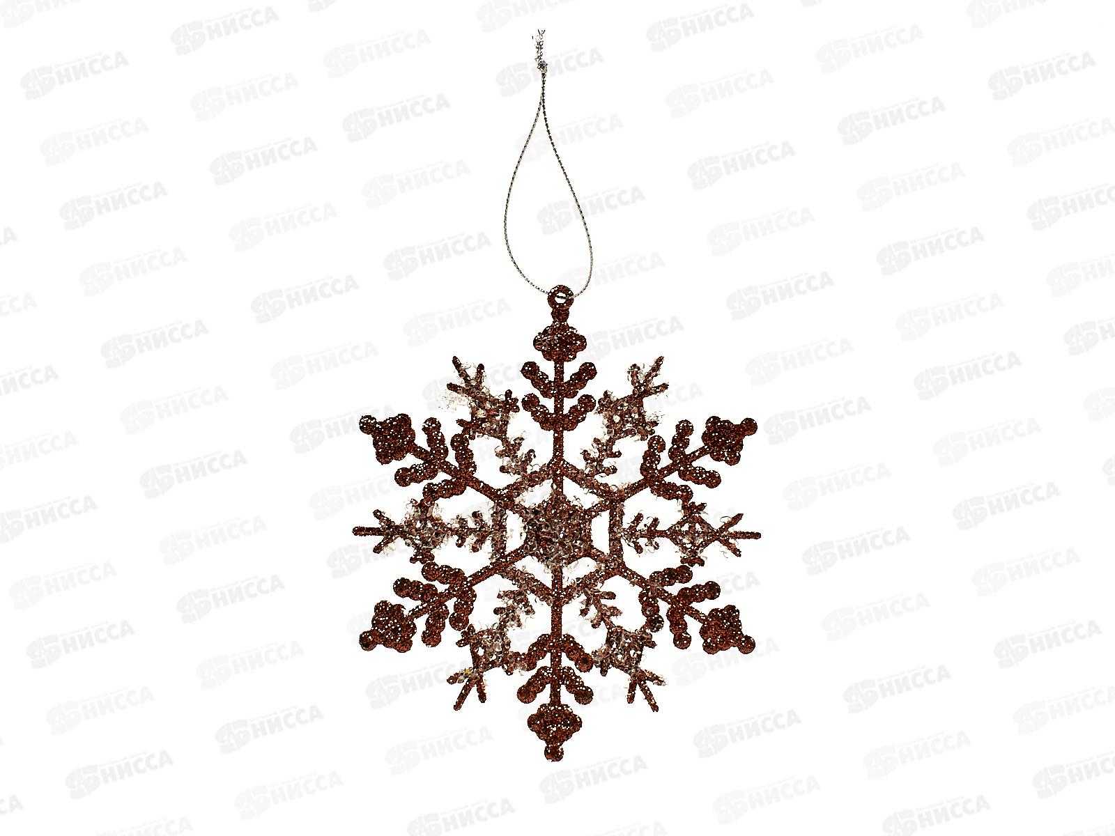 Подвеска &quotСнежные узоры зимы&quot 11см янтарь 916-0973