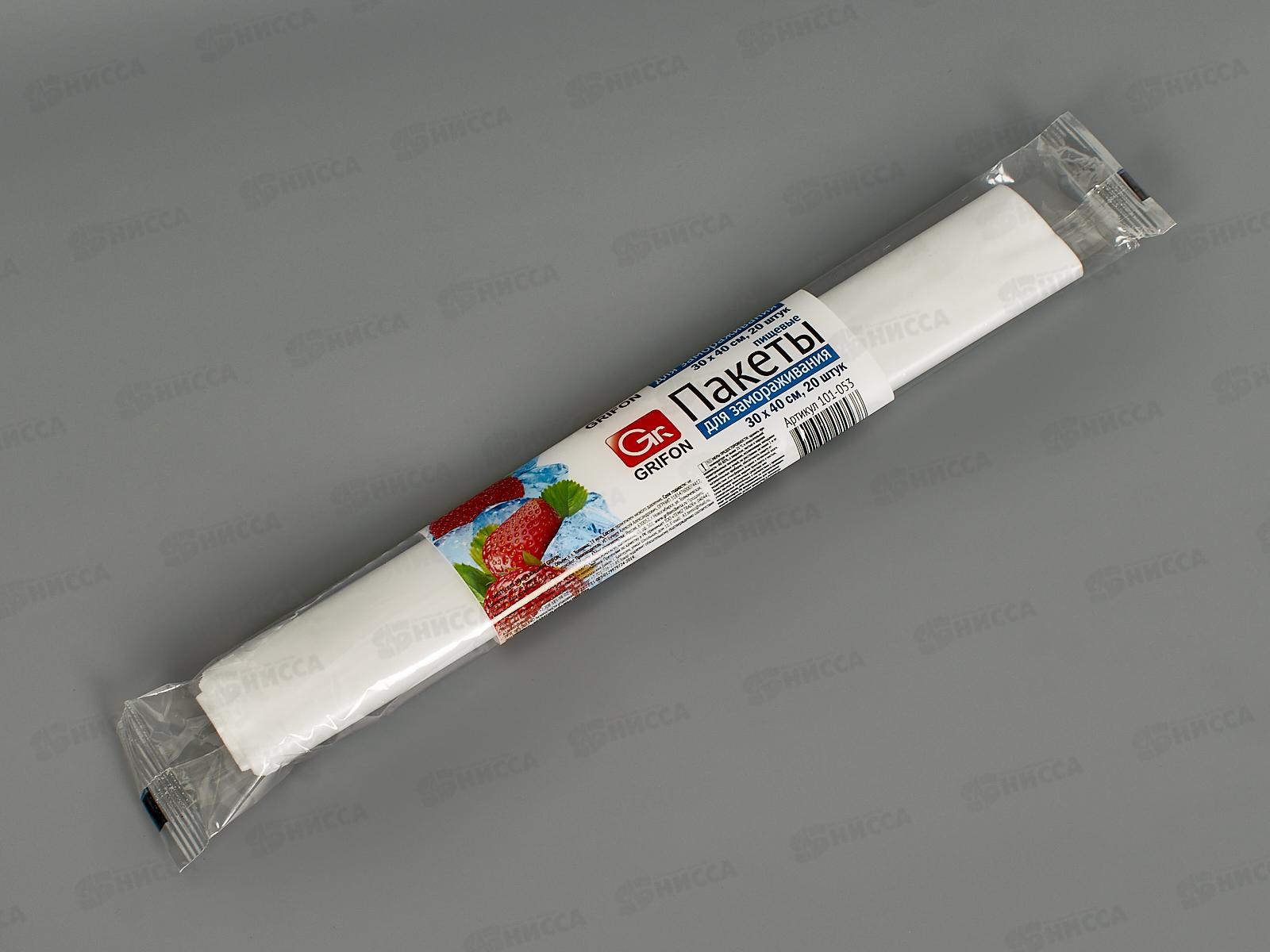 Пакет д/замораж Grifon 6л 30*40см 18мк 20шт 101-053 *100