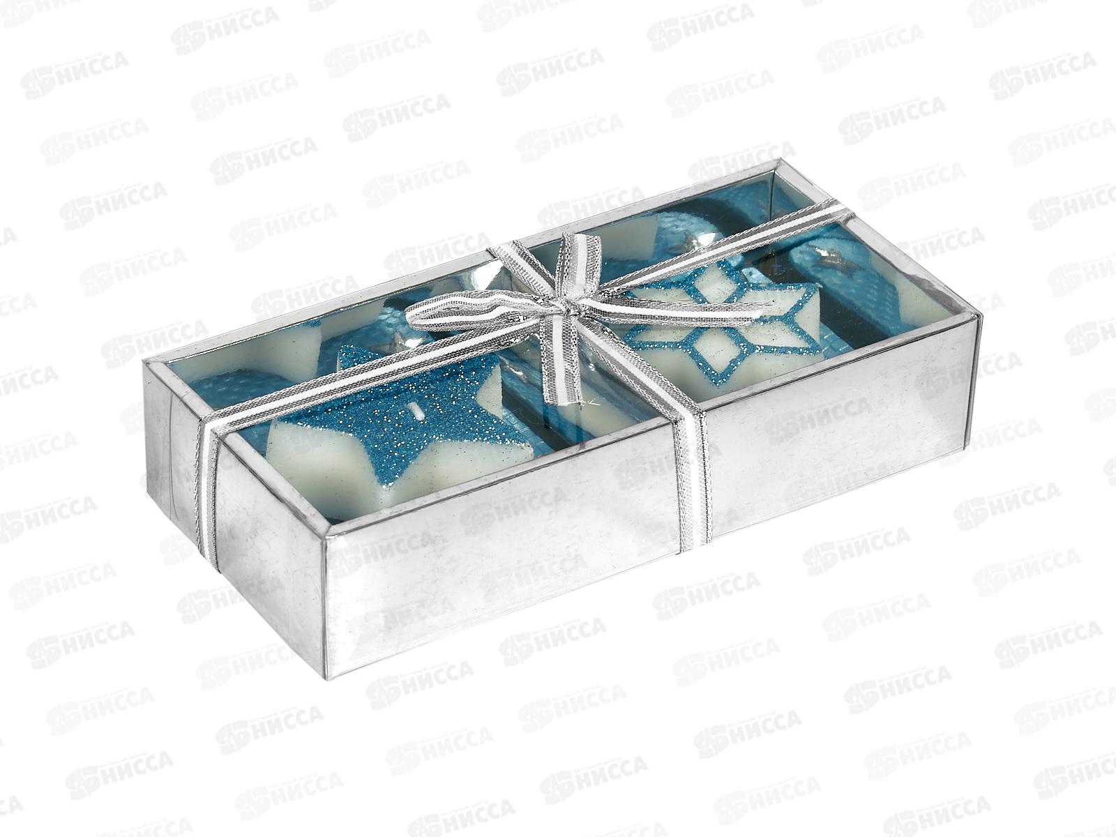 Свеча "Искры" 18,5*4см голубой 193-242